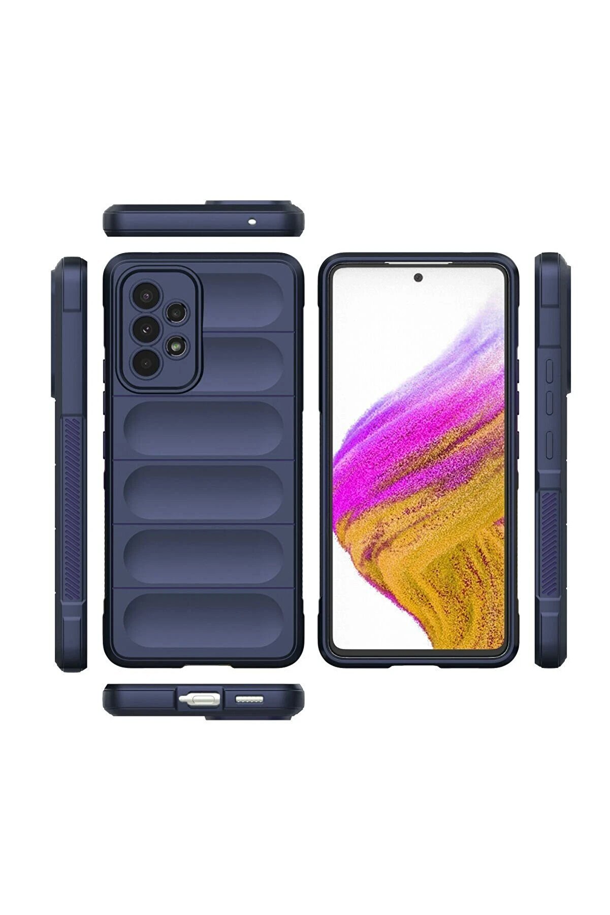 Samsung Galaxy A53 5G Kılıf Opti̇mum Si̇li̇kon - Laci̇vert - Dropx1602-3443