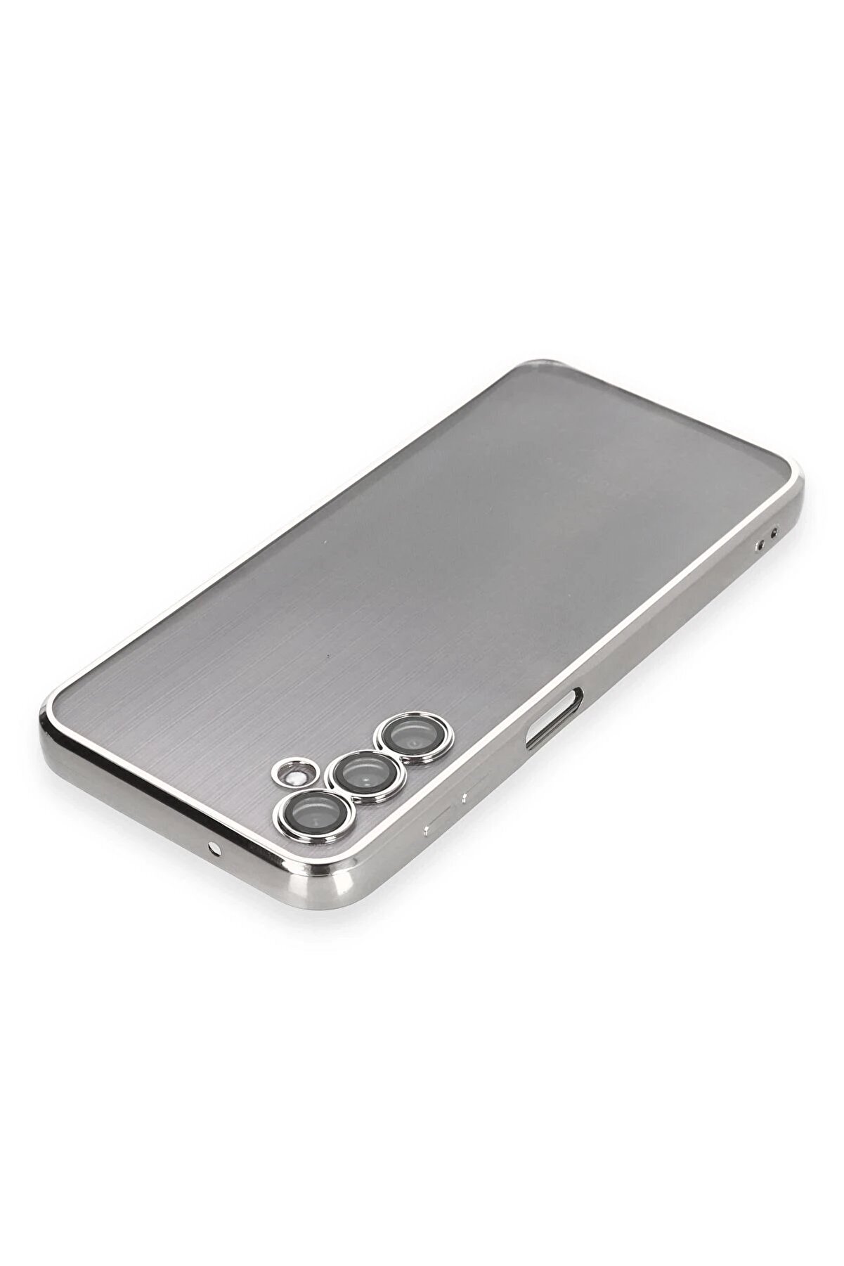 Samsung Galaxy A14 4G Kılıf Lensli̇ Si̇li̇kon - Gümüş - Dropx4918-8510