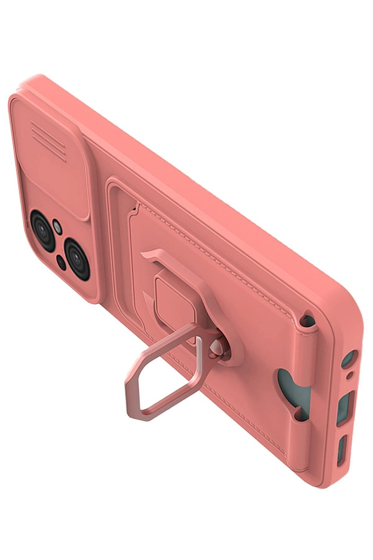 Xi̇aomi̇ Poco M5 Kılıf Zuma Kartvi̇zi̇tli̇ Y&uuml;z&uuml;kl&uuml; Si̇li̇kon - Pembe - Dropx8835-6650