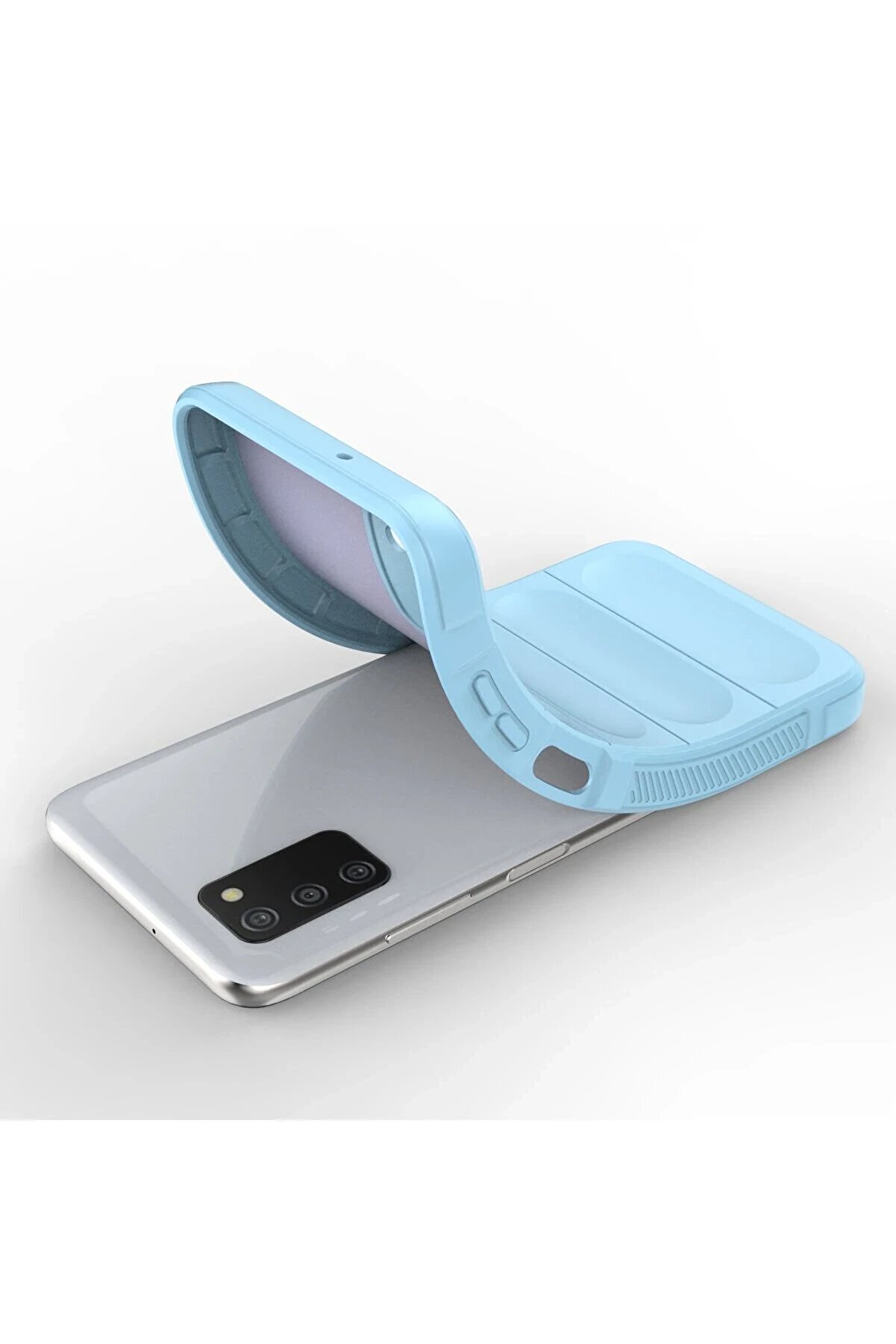 Samsung Galaxy A03S Kılıf Opti̇mum Si̇li̇kon - Sky Blue - Dropx6908-1705