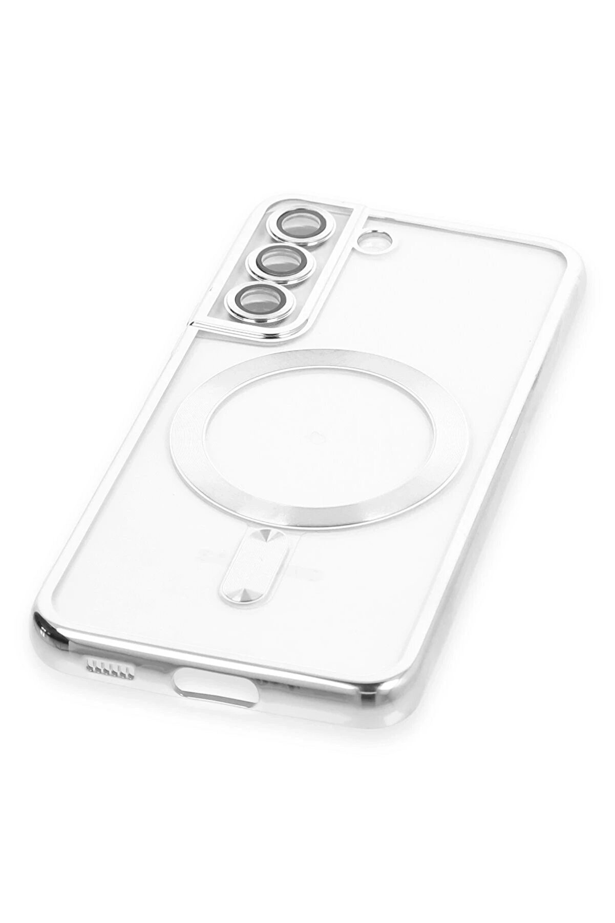 Samsung Galaxy S22 Kılıf Kross Magneti̇csafe Kapak - G&uuml;m&uuml;ş - Dropx5457-4900