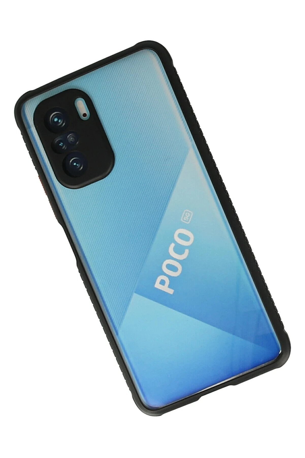 Xi̇aomi̇ Poco F3 Kılıf Mi̇ami̇ Şeffaf Si̇li̇kon - Si̇yah - Dropx1897-7411