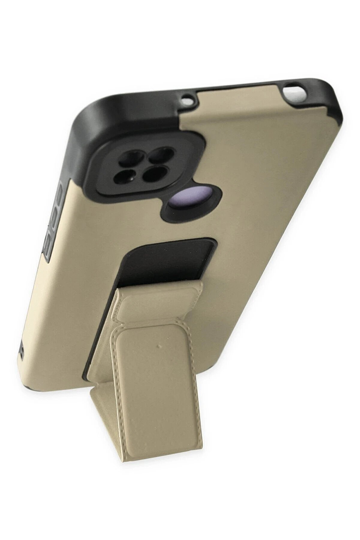 Xi̇aomi̇ Redmi̇ 9C Kılıf Mega Standlı Si̇li̇kon - Gold - Dropx3338-5304