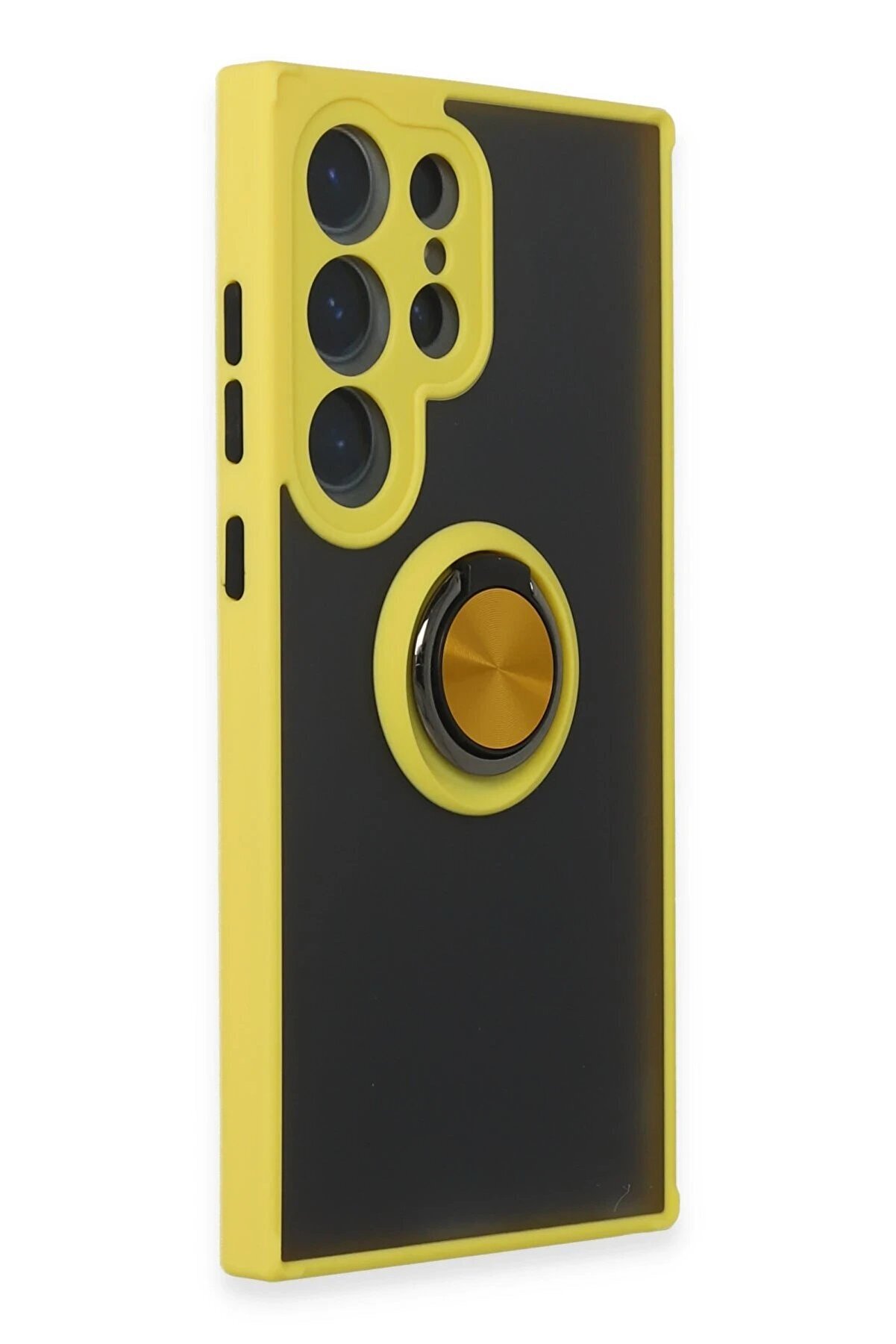 Samsung Galaxy S24 Ultra Kılıf Montreal Y&uuml;z&uuml;kl&uuml; Si̇li̇kon Kapak - Sarı - Dropx9571-7371