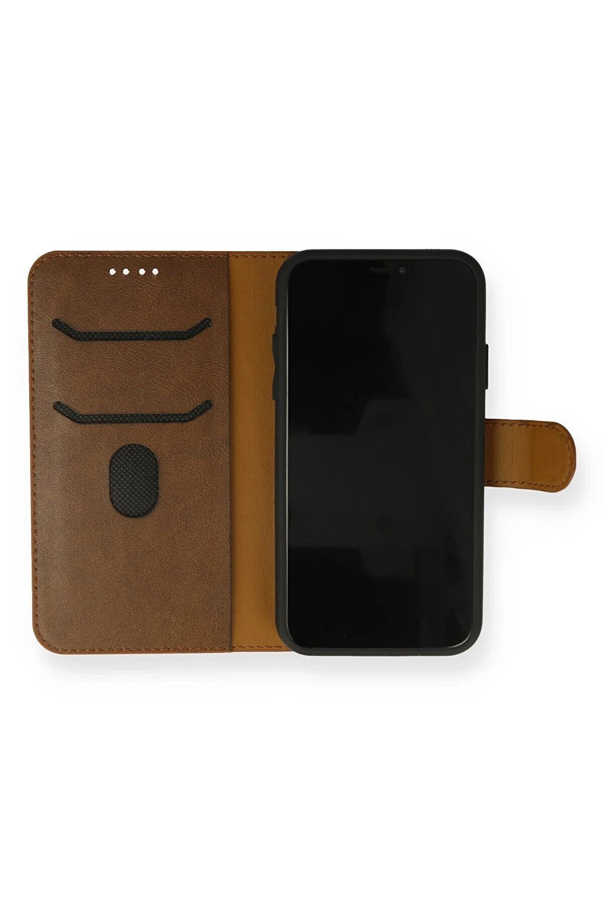 İphone 13 Mi̇ni̇ Kılıf Trend S Plus Kapaklı Kılıf - Taba - Dropx5945-2512