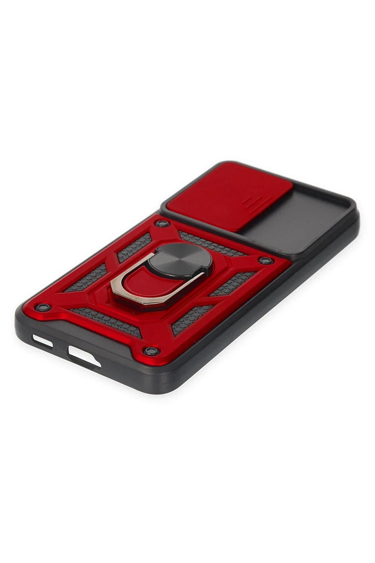 Samsung Galaxy S24 Kılıf Pars Lens Yüzüklü Si̇li̇kon - Kırmızı - Dropx5474-1923