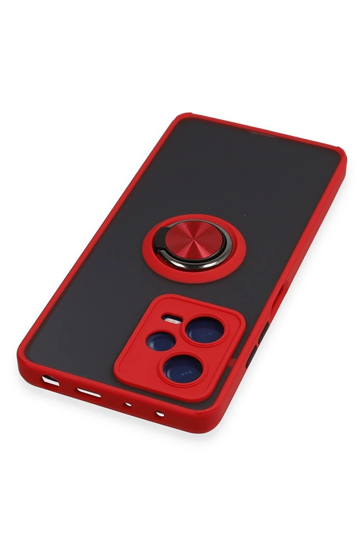 Xi̇aomi̇ Redmi̇ Note 12 5G Kılıf Montreal Yüzüklü Si̇li̇kon Kapak - Kırmızı - Dropx7266-5972