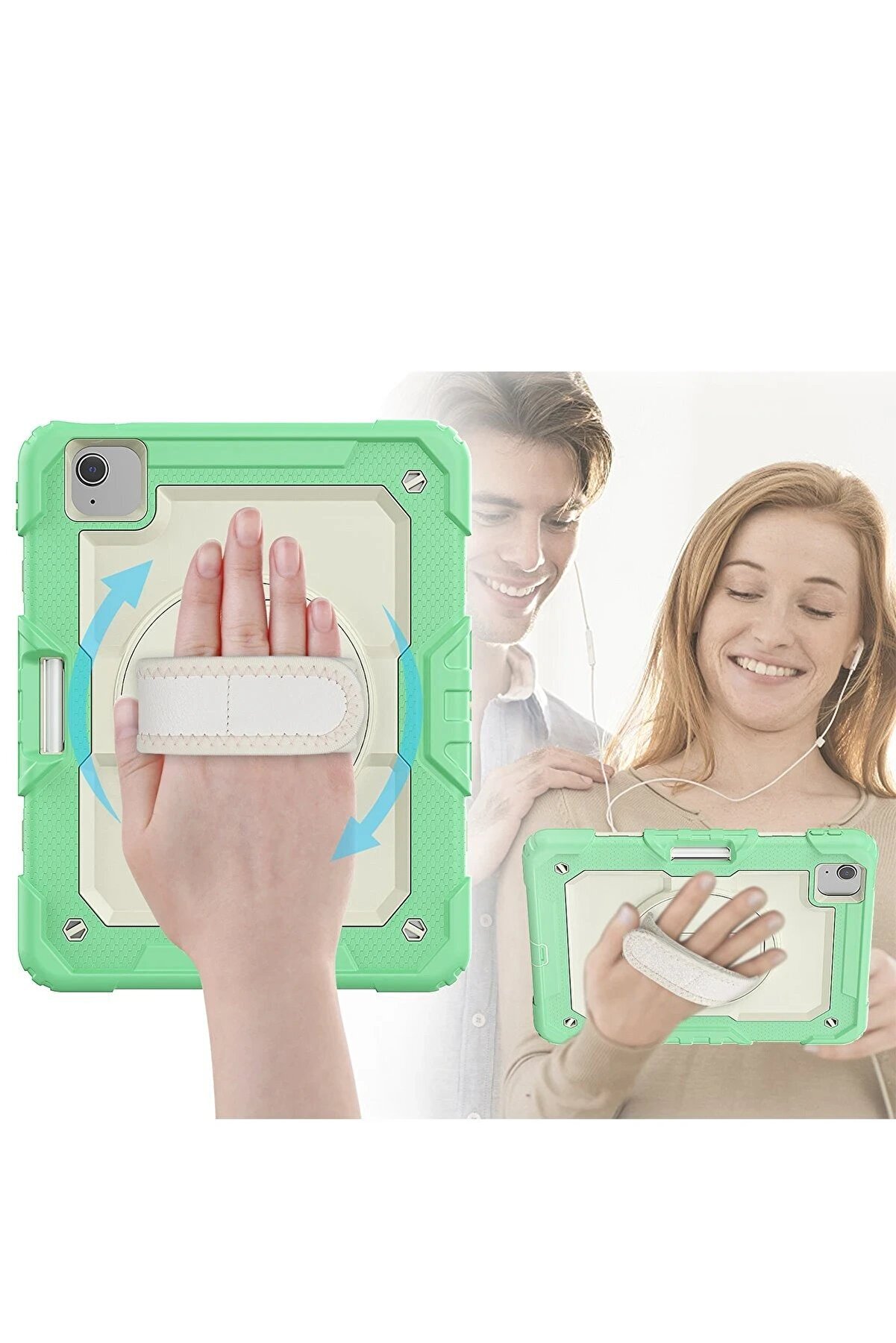 İpad Pro 11 (2020) Kılıf Strap New Tablet Kapak - Yeşi̇l - Dropx7104-1879
