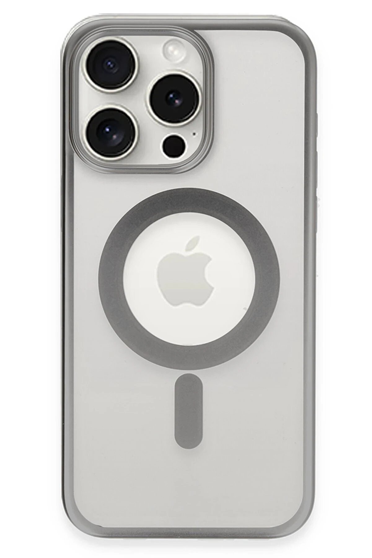 İphone 15 Pro Kılıf Erozi̇ Magsafe Kapak - Gümüş - Dropx6501-3697