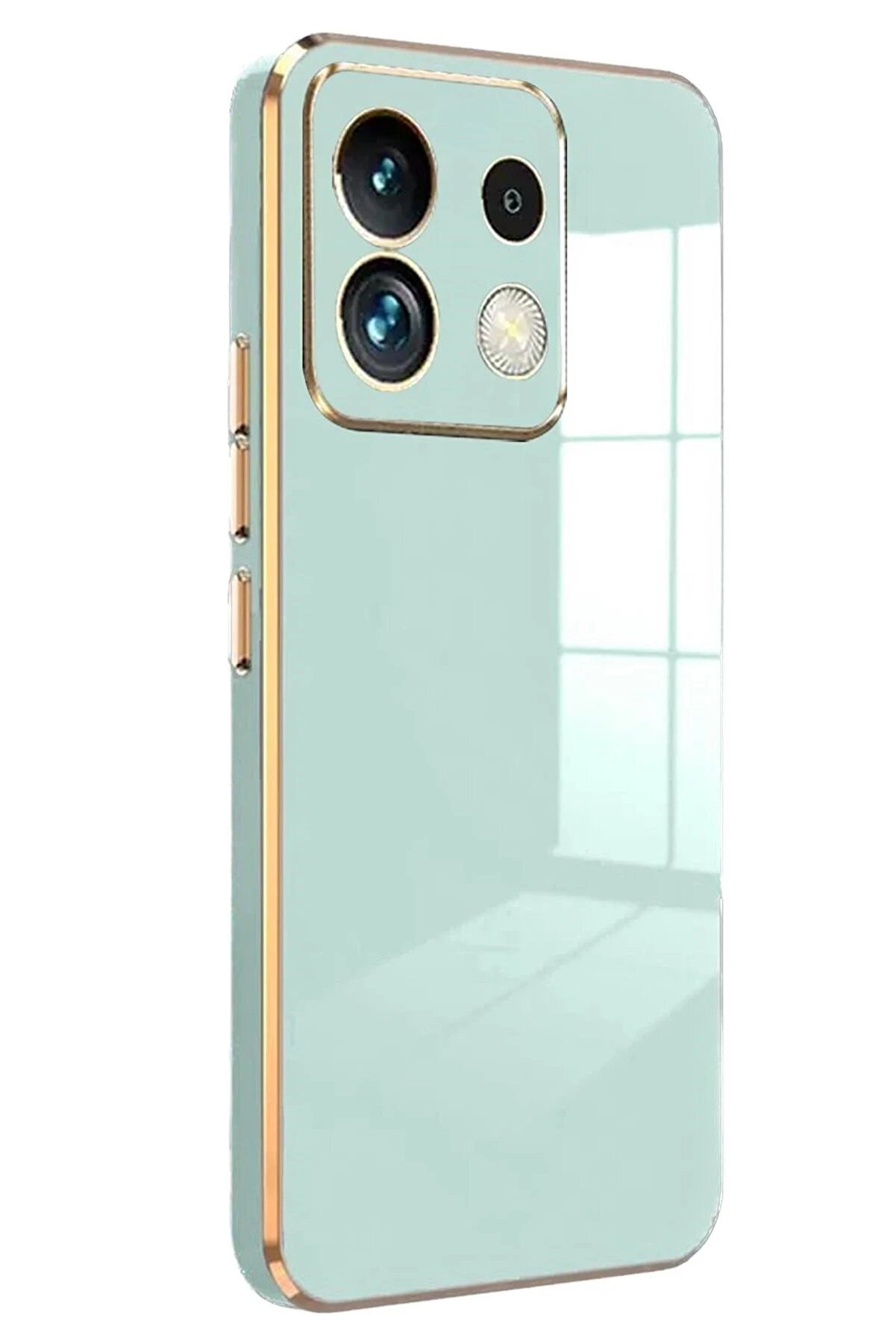 Xi̇aomi̇ Redmi̇ Note 13 5G Kılıf Volet Si̇li̇kon - A&ccedil;ık Yeşi̇l - Dropx8808-6587