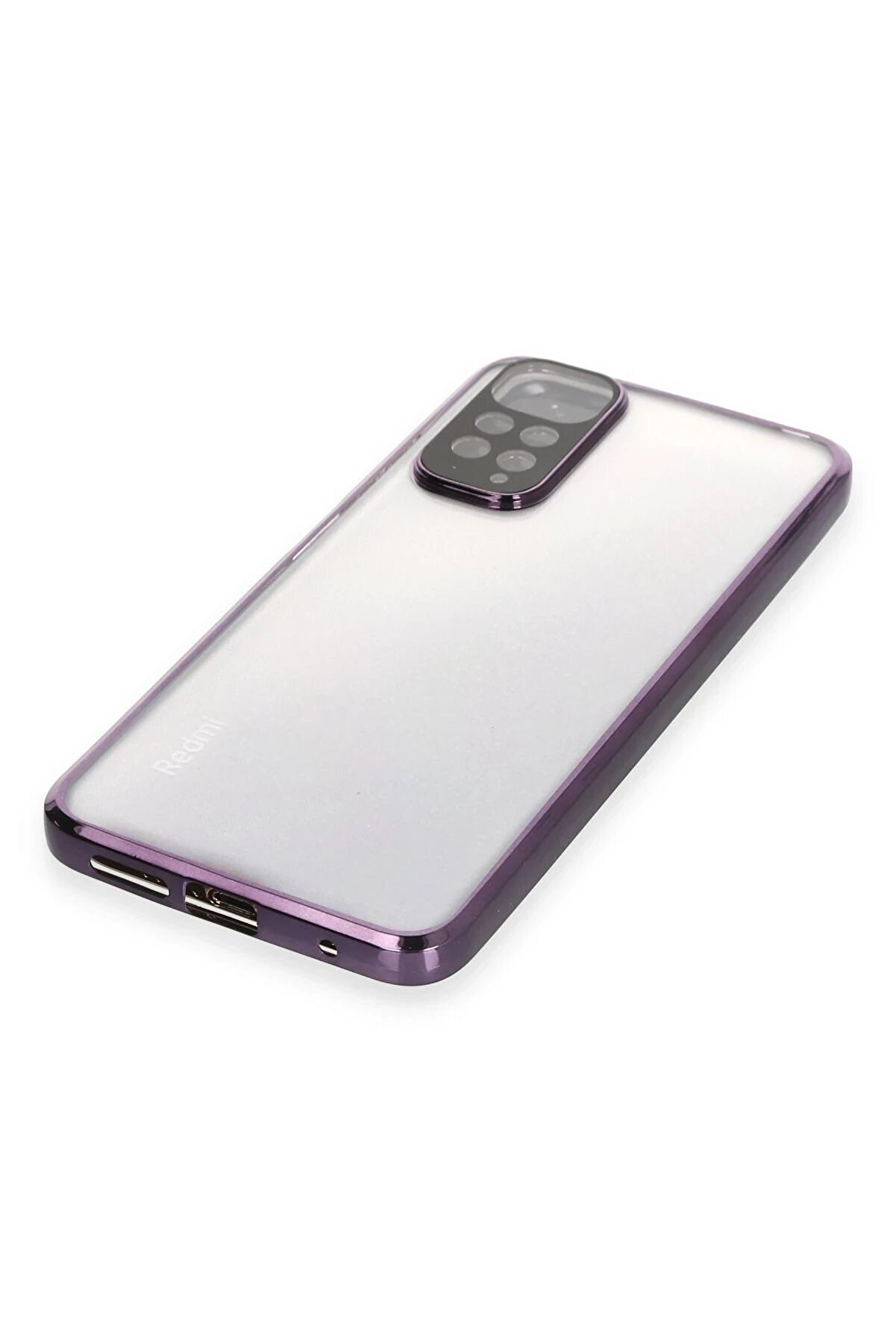 Xi̇aomi̇ Redmi̇ Note 11 Kılıf Lensli̇ Si̇li̇kon - Mor - Dropx8260-4347