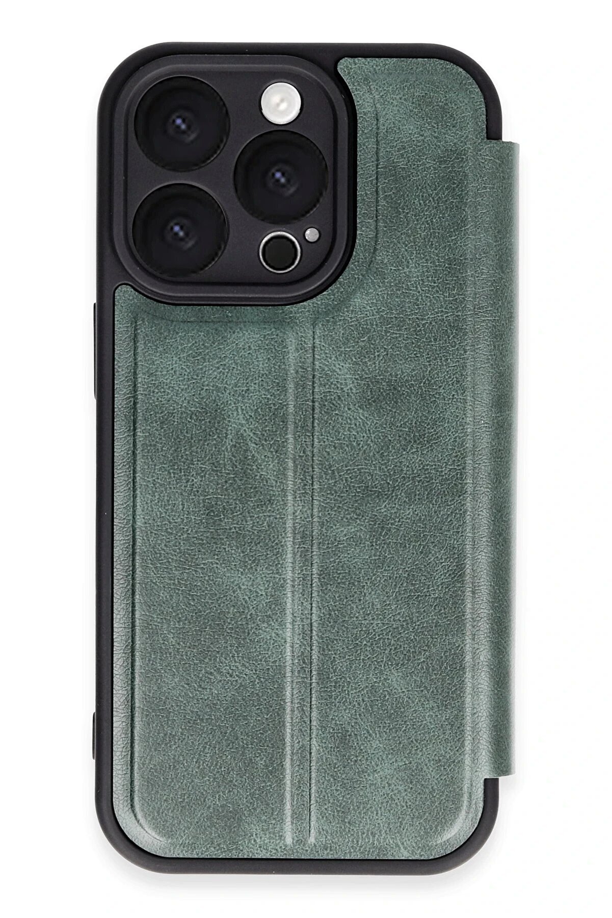 CepteToptan iPhone 16 Pro Kılıf Flip Cover - Koyu Yeşil - DROPX6576-7890