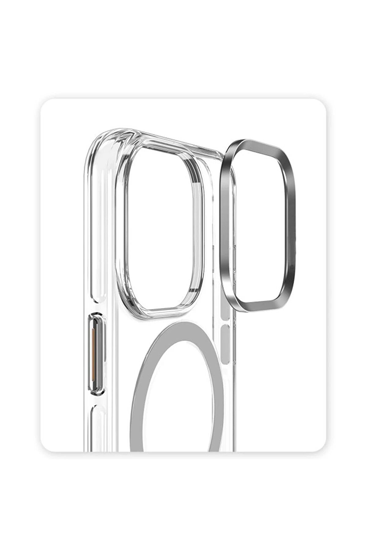 İphone 15 Pro Kılıf Crystal Magsafe Kapak - Şeffaf - Dropx1153-1379