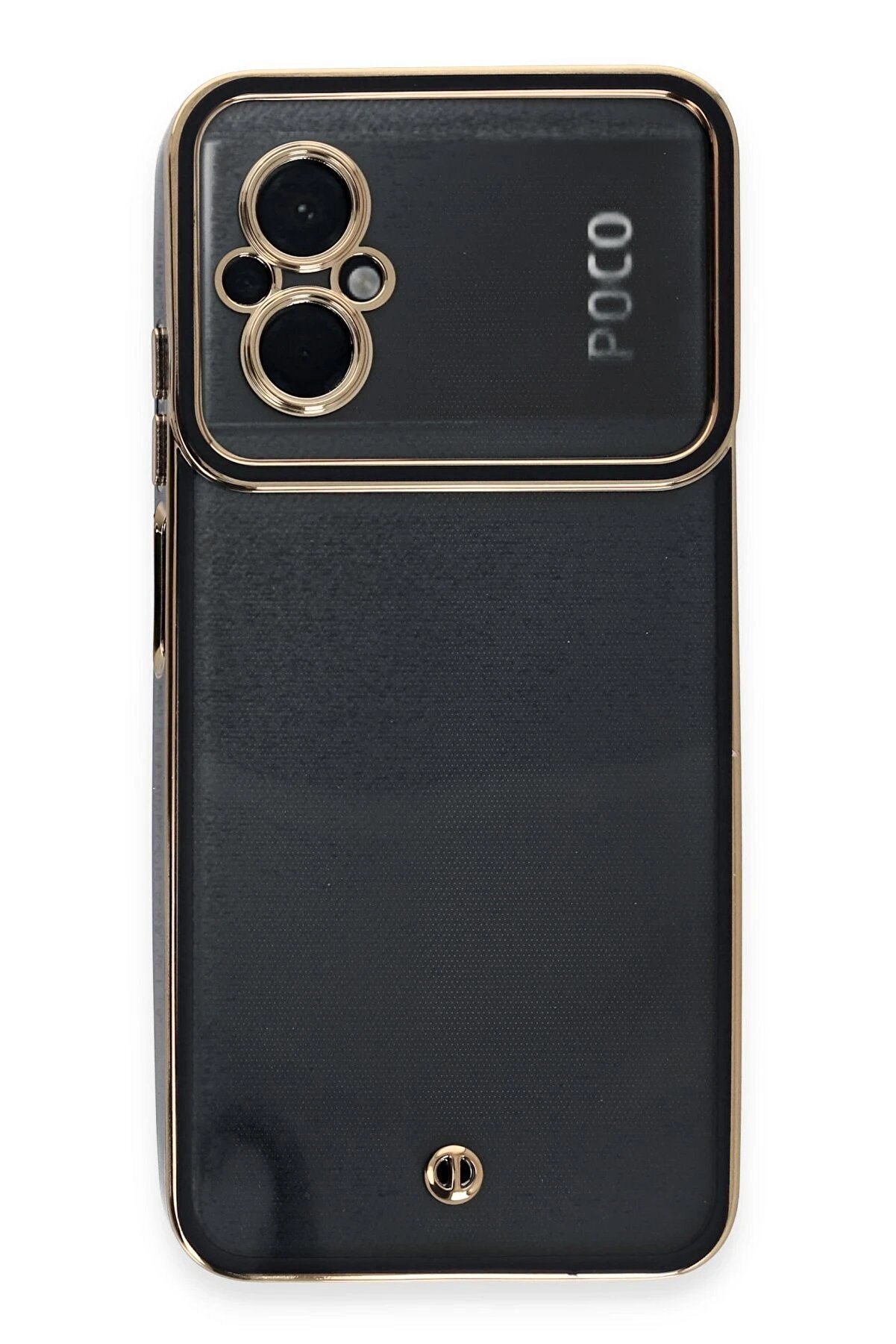 Xi̇aomi̇ Poco M5 Kılıf Li̇va Lens Si̇li̇kon - Si̇yah - Dropx1915-7759