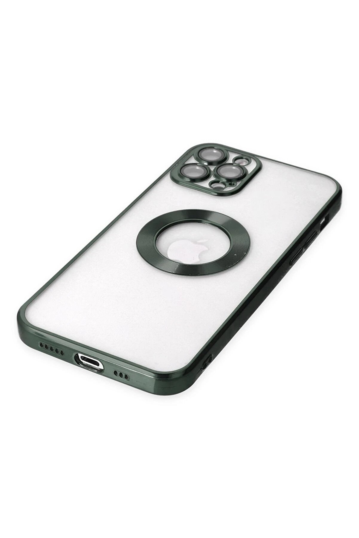 İphone 12 Pro Max Kılıf Slot Si̇li̇kon - Köknar Yeşi̇li̇ - Dropx3768-2981