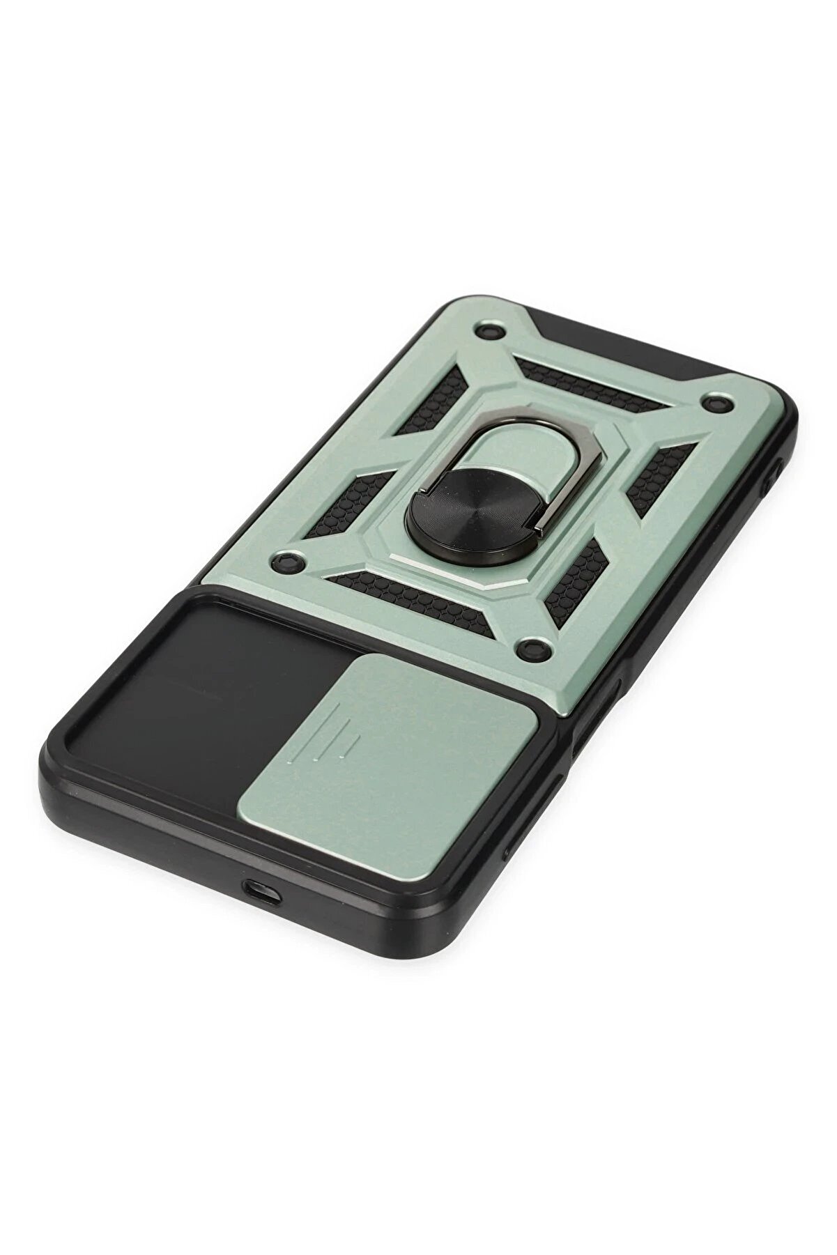 Samsung Galaxy A04S Kılıf Pars Lens Yüzüklü Si̇li̇kon - Yeşi̇l - Dropx1398-1594