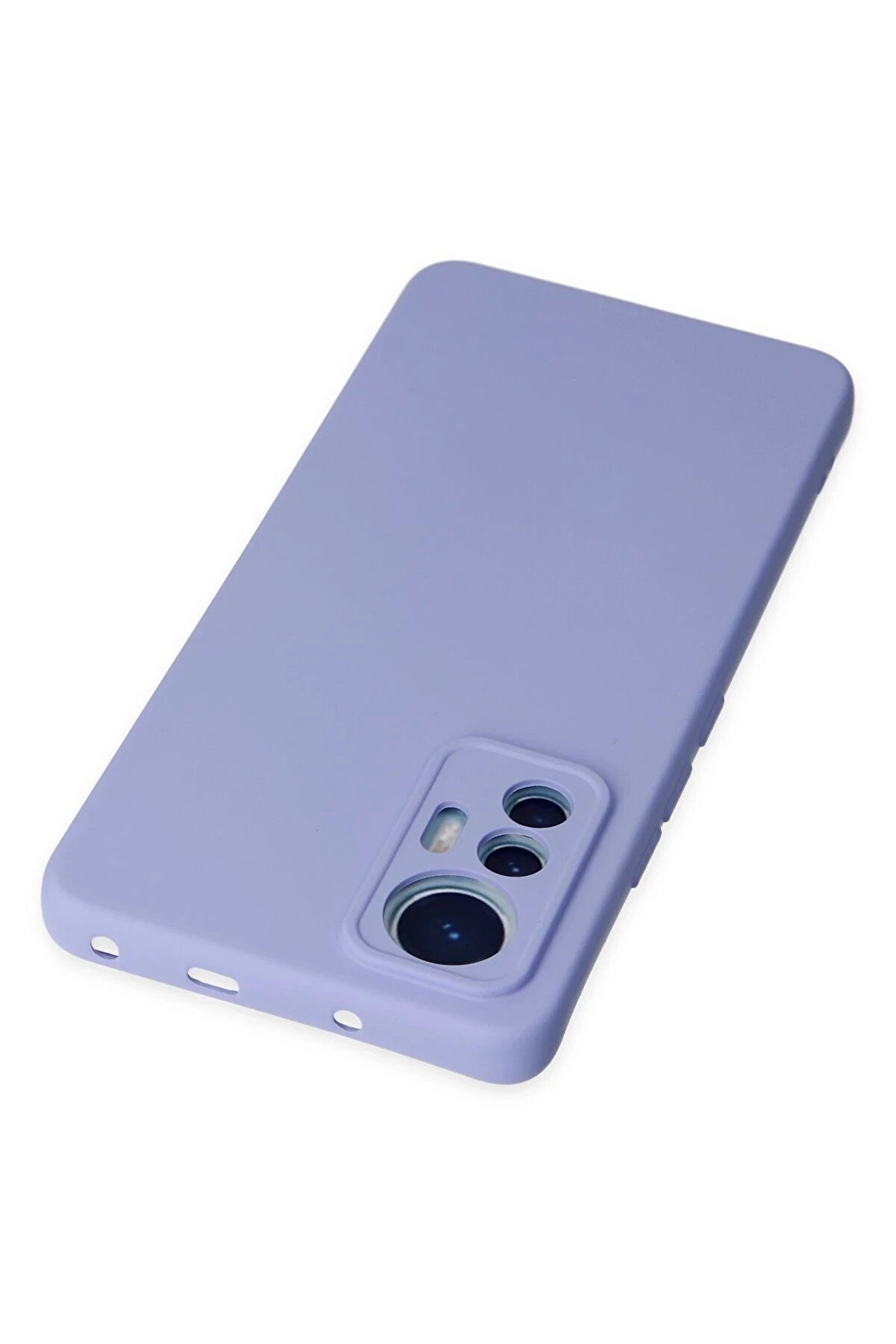 Xi̇aomi̇ Mi̇ 12 Li̇te Kılıf Nano İ&ccedil;i̇ Kadi̇fe Si̇li̇kon - Li̇la - Dropx4605-5075