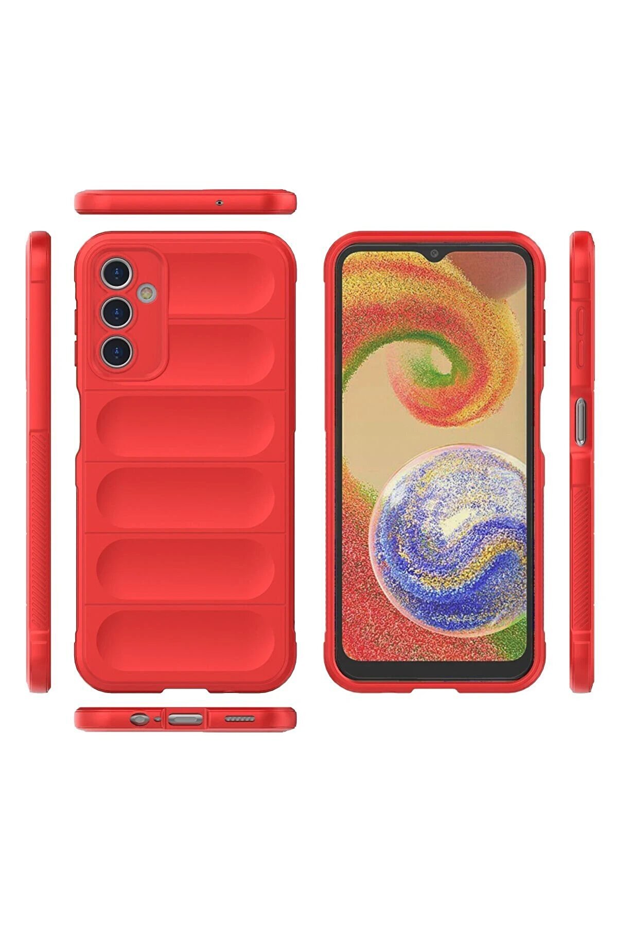 Samsung Galaxy A14 4G Kılıf Opti̇mum Si̇li̇kon - Kırmızı - Dropx5583-3003