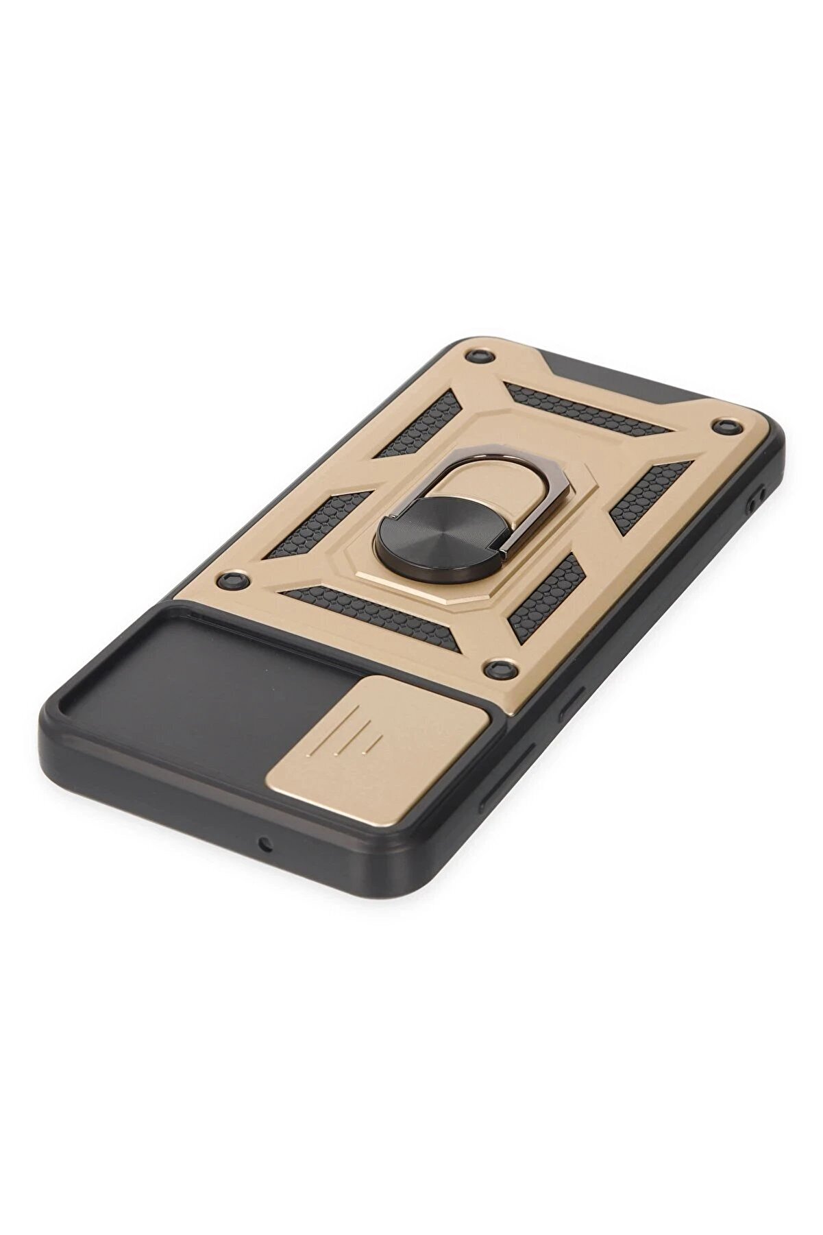 Samsung Galaxy A04 Kılıf Pars Lens Yüzüklü Si̇li̇kon - Gold - Dropx4204-2037