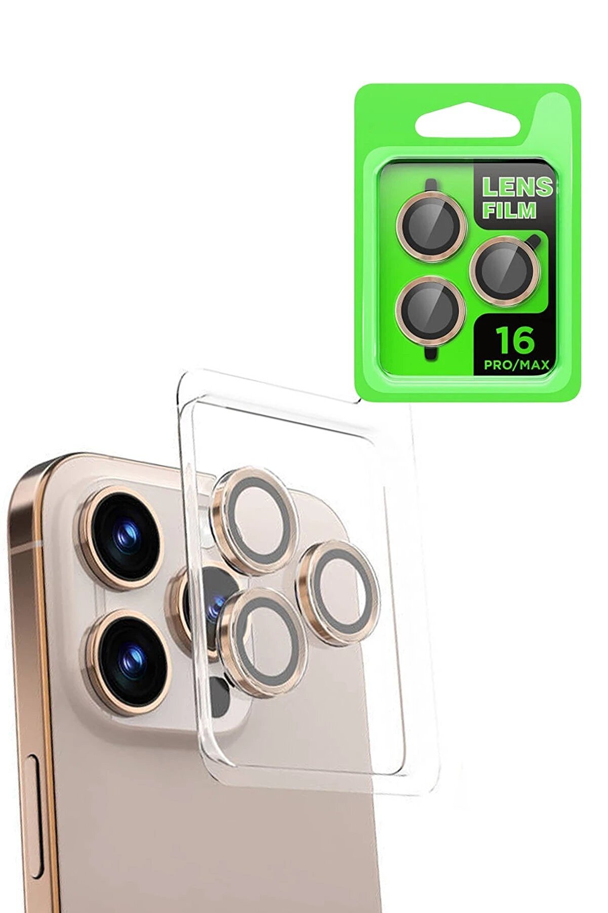 CepteToptan iPhone 16 Pro Raze Metal Kamera Lens - Natural Grey - DROPX4109-2330