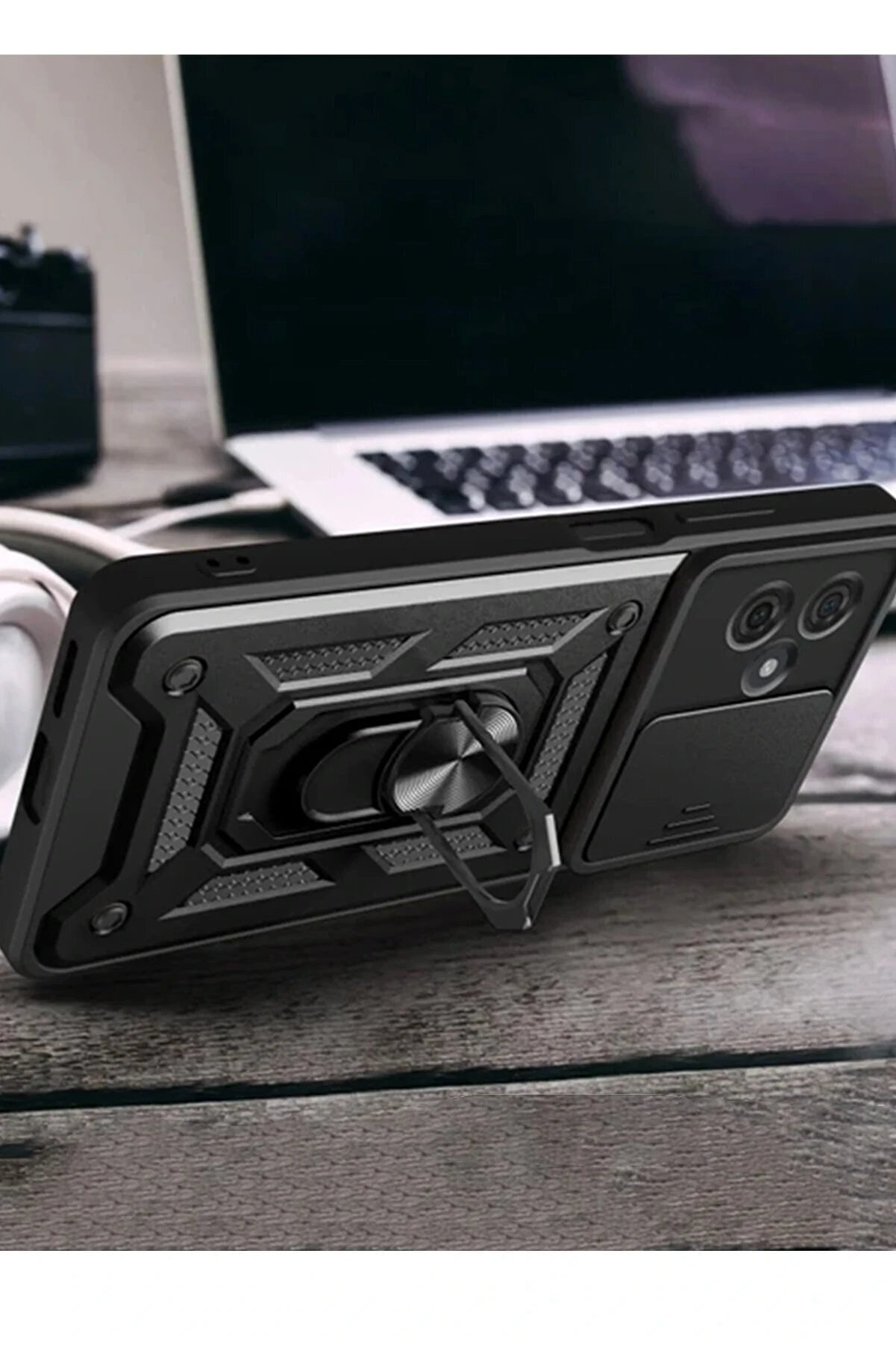 Xi̇aomi̇ Redmi̇ Note 13 Pro Plus Kılıf Pars Lens Yüzüklü Si̇li̇kon - Si̇yah - Dropx9428-9105