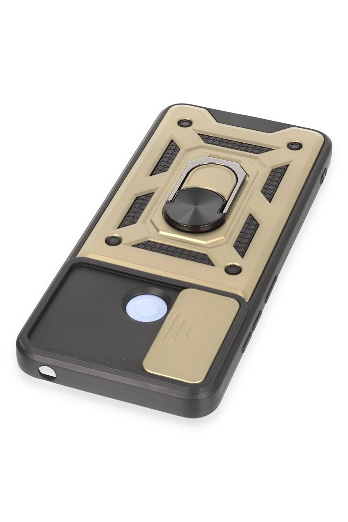 Xi̇aomi̇ Redmi̇ 12C Kılıf Pars Lens Yüzüklü Si̇li̇kon - Gold - Dropx8841-2523