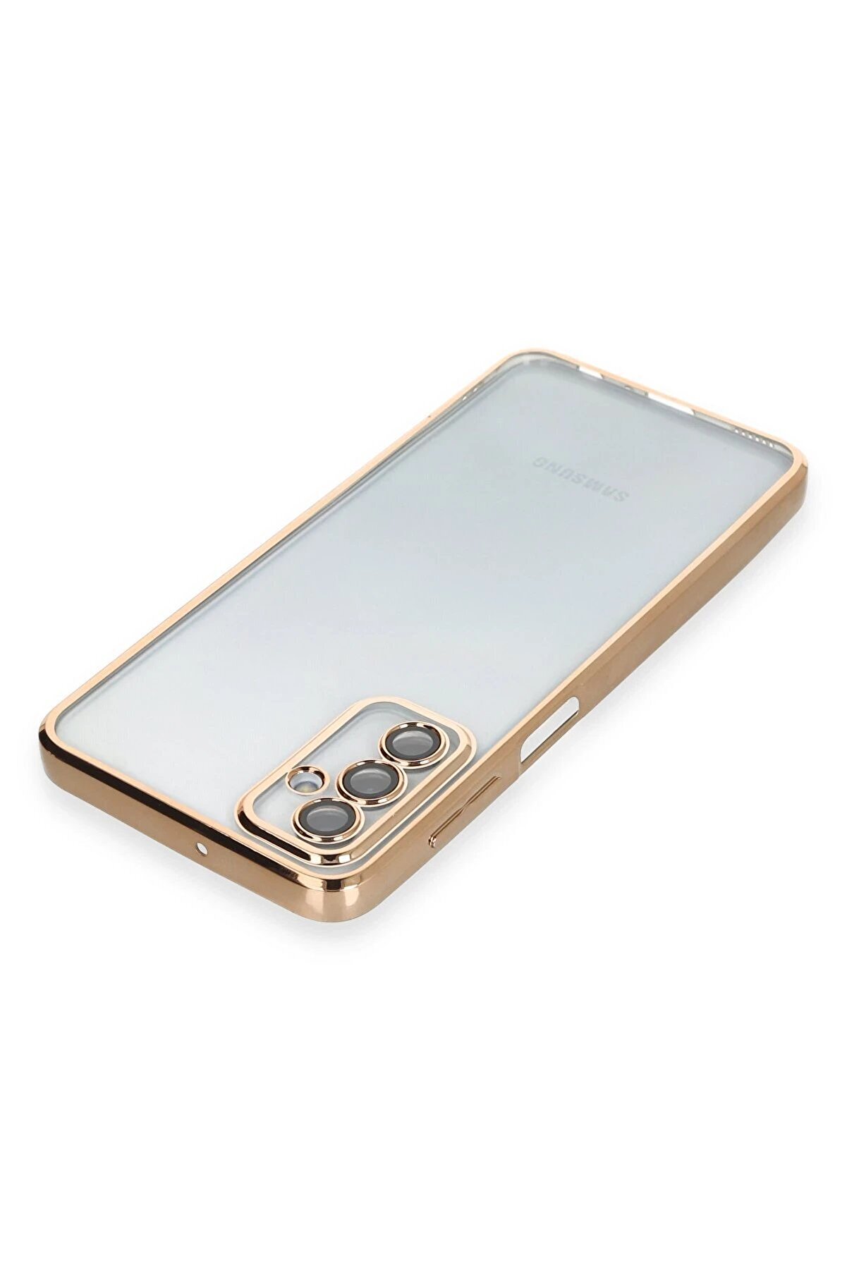 Samsung Galaxy M23 Kılıf Lensli̇ Si̇li̇kon - Gold - Dropx3589-6637