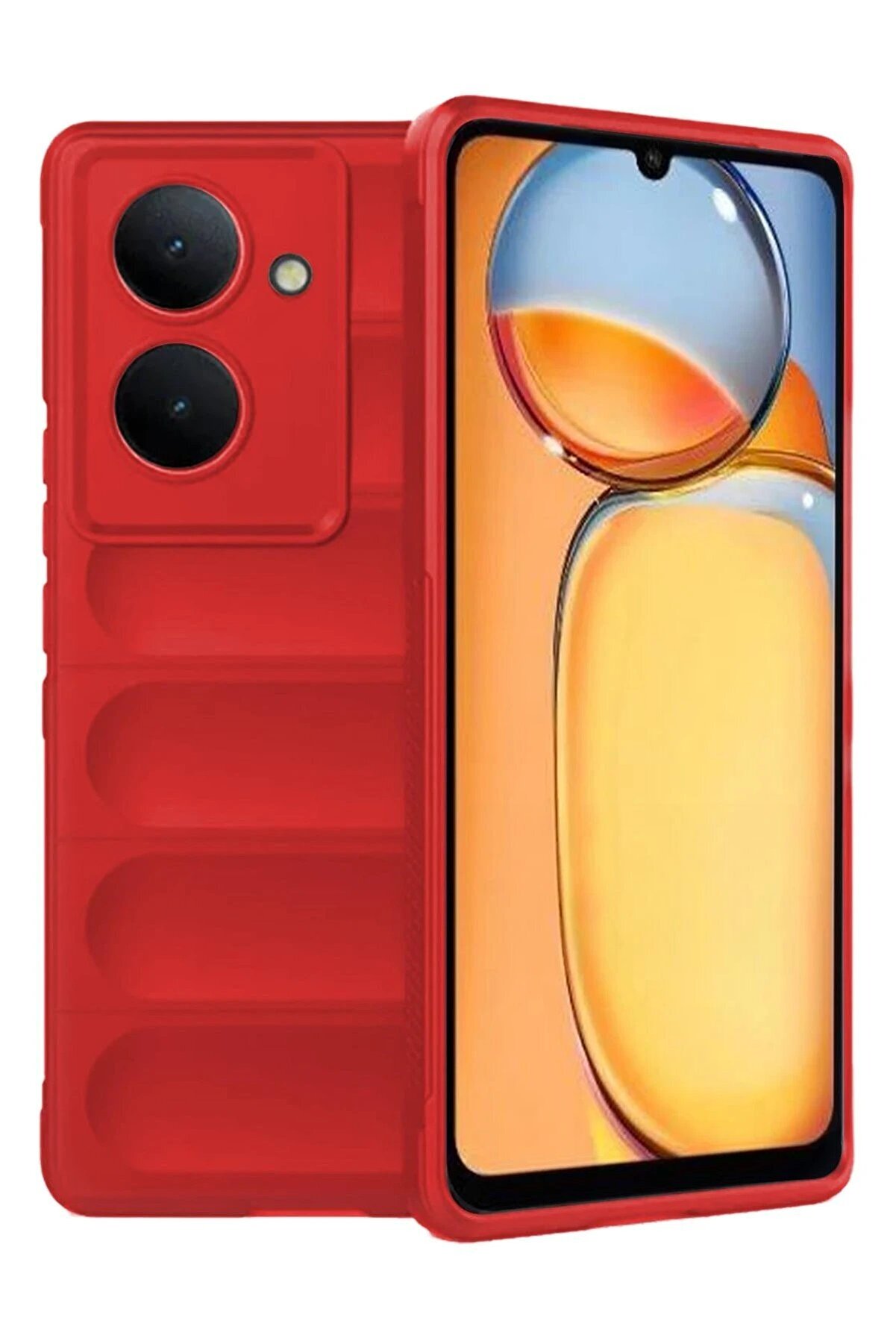 CepteToptan Newface Xiaomi Redmi 13C Kılıf Optimum Silikon - Kırmızı