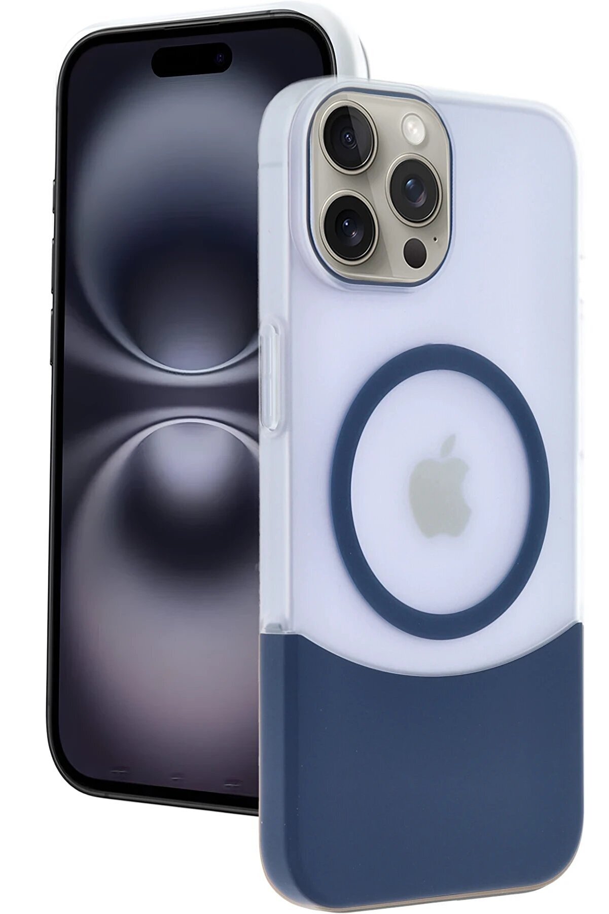 Apple İphone 15 Pro Max Velar Magsafe Kapak - Laci̇vert - Dropx7226-5601