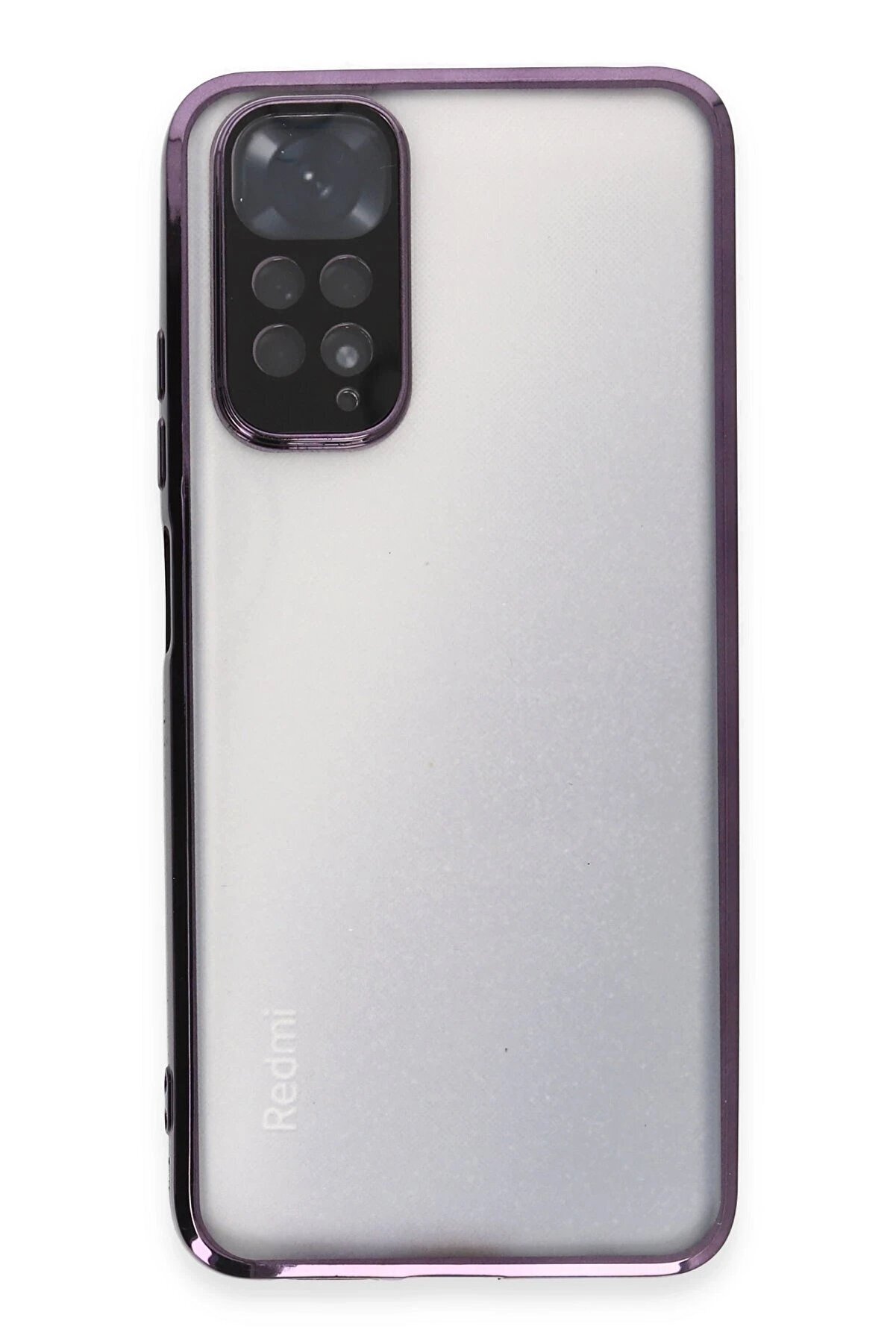 Xi̇aomi̇ Redmi̇ Note 11 Kılıf Lensli̇ Si̇li̇kon - Mor - Dropx8260-4347
