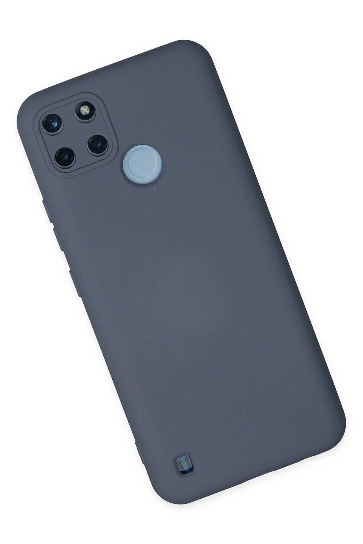 Realme C25Y Kılıf Nano İçi̇ Kadi̇fe Si̇li̇kon - Gri̇ - Dropx6299-6947