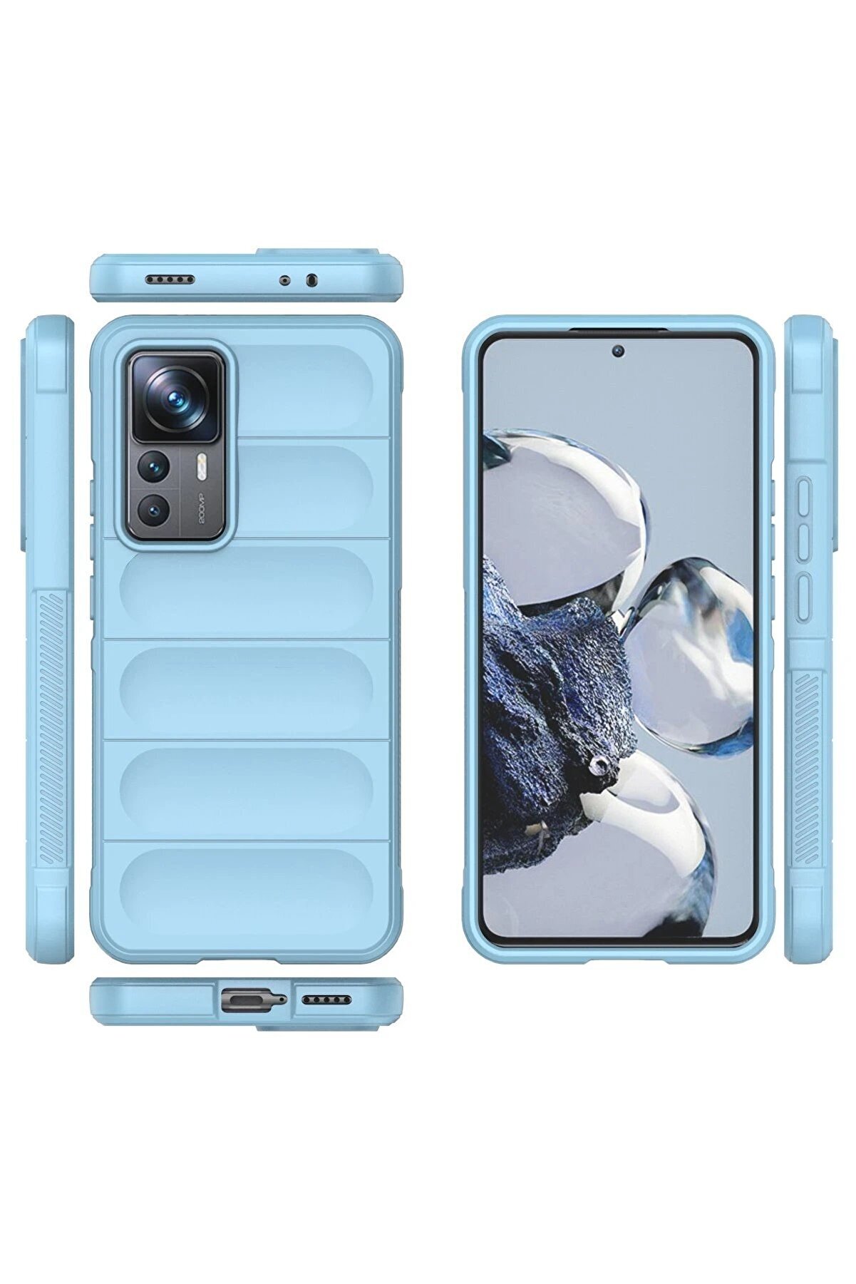 Xi̇aomi̇ Mi̇ 12T Pro Kılıf Opti̇mum Si̇li̇kon - Sky Blue - Brh024607-1607