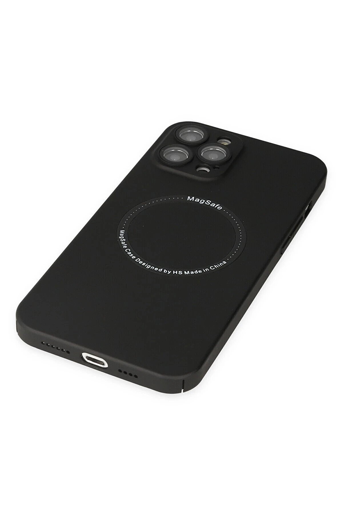 İphone 12 Pro Kılıf Jack Magneti̇csafe Lens Si̇li̇kon - Si̇yah - Dropx5088-5500