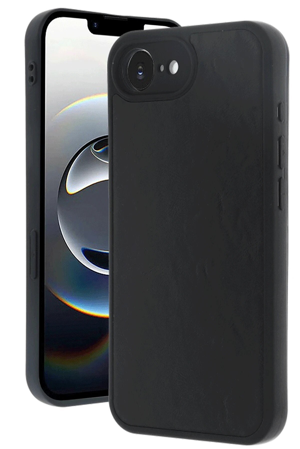 İphone 16E Kılıf Aras Deri̇ Kapak - Si̇yah - Dropx8248-5938