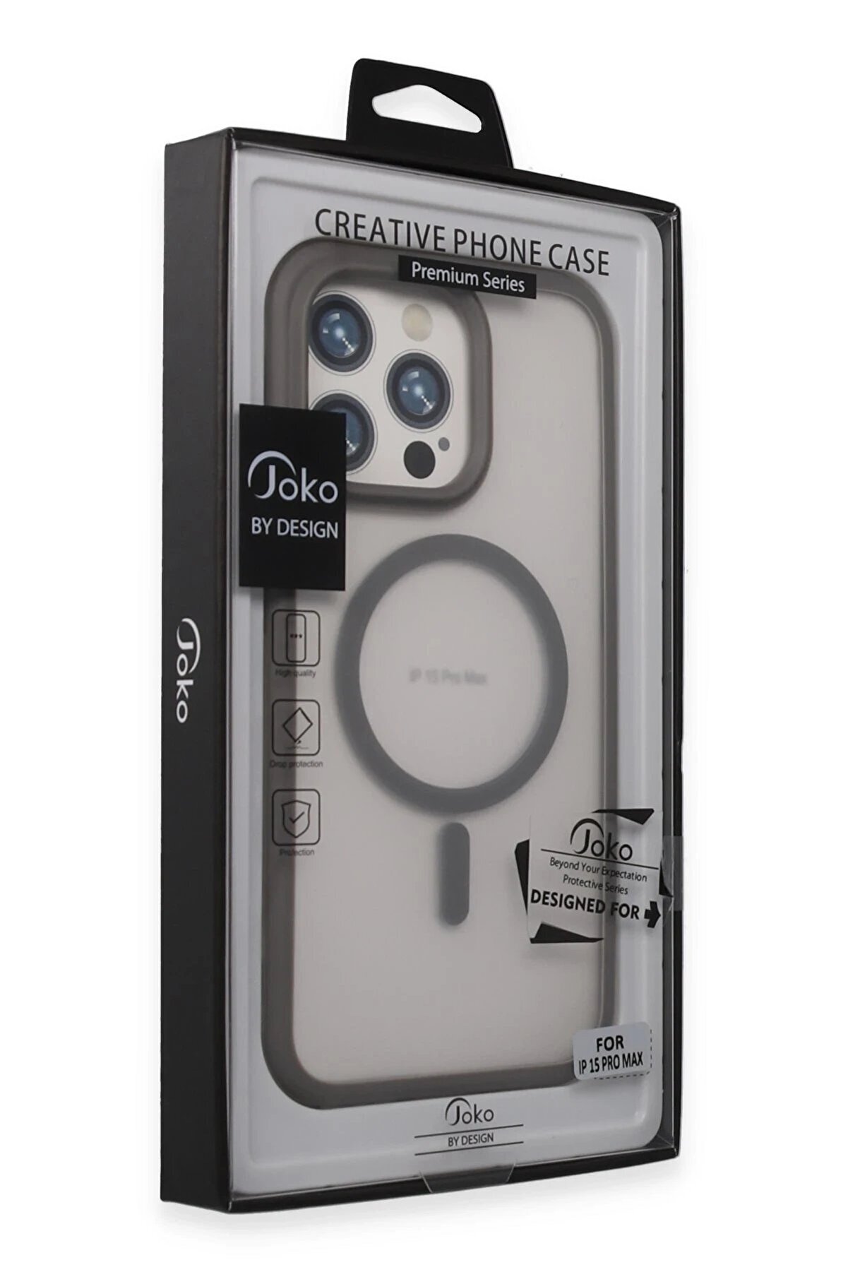 İphone 15 Pro Toras Ai̇rbag Magsafe Kapak - Ti̇tan Gri̇ - Dropx2571-3037