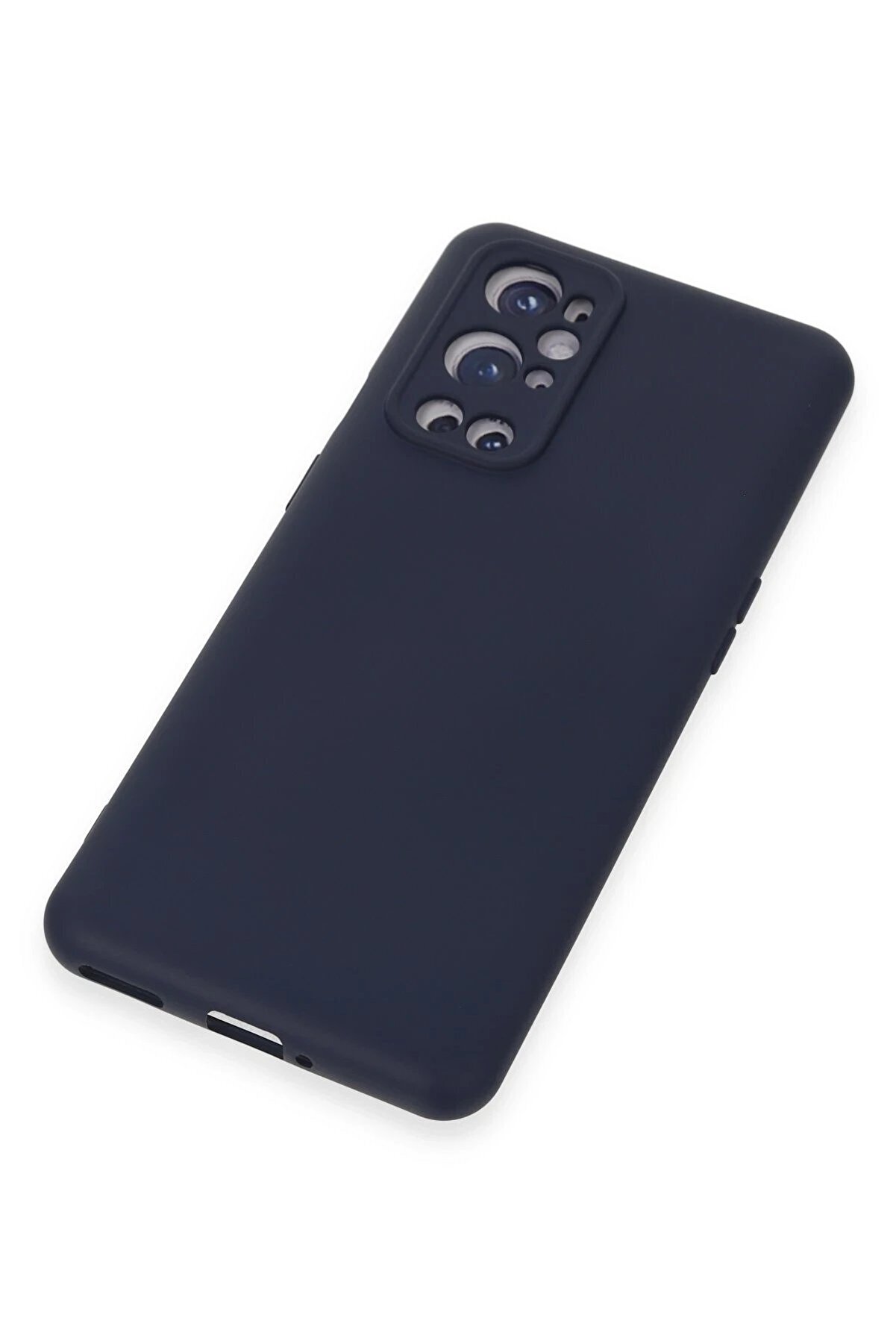 One Plus 9 Pro Kılıf Nano İ&ccedil;i̇ Kadi̇fe Si̇li̇kon - Laci̇vert - Dropx7093-7830