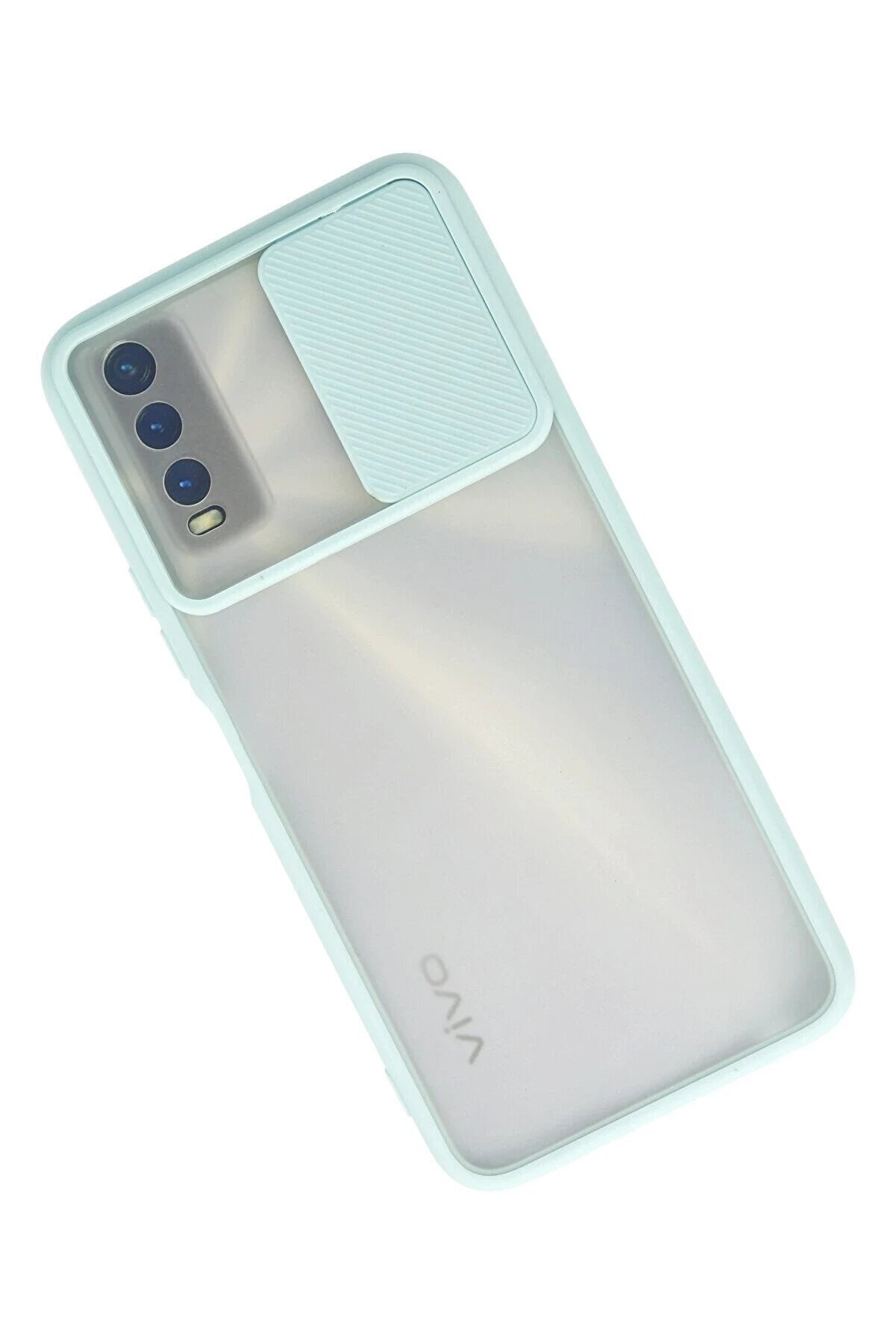 Vi̇vo Y11S Kılıf Palm Buzlu Kamera Sürgülü Si̇li̇kon - Turkuaz - Dropx2152-5696