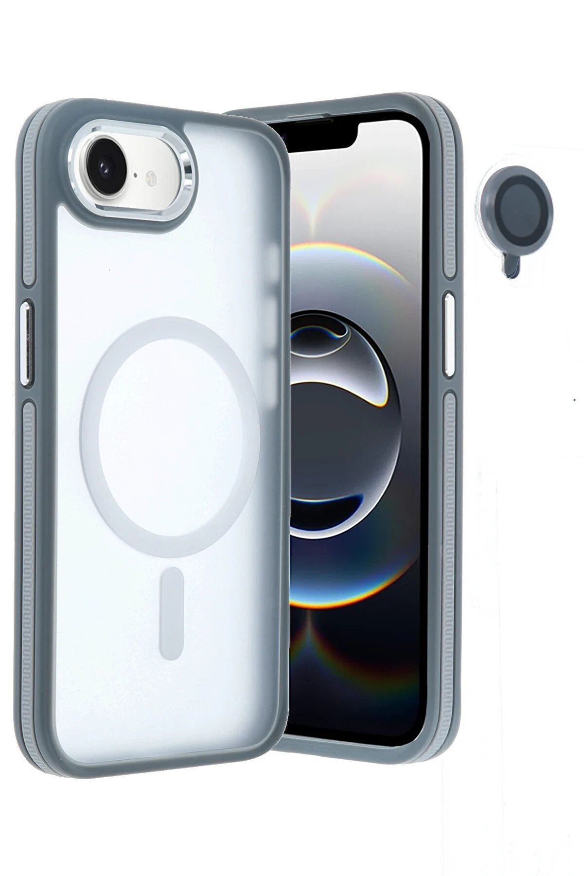 İphone 16E Wi̇nner Magsafe Kapak - Gri̇ - Dropx4136-3242