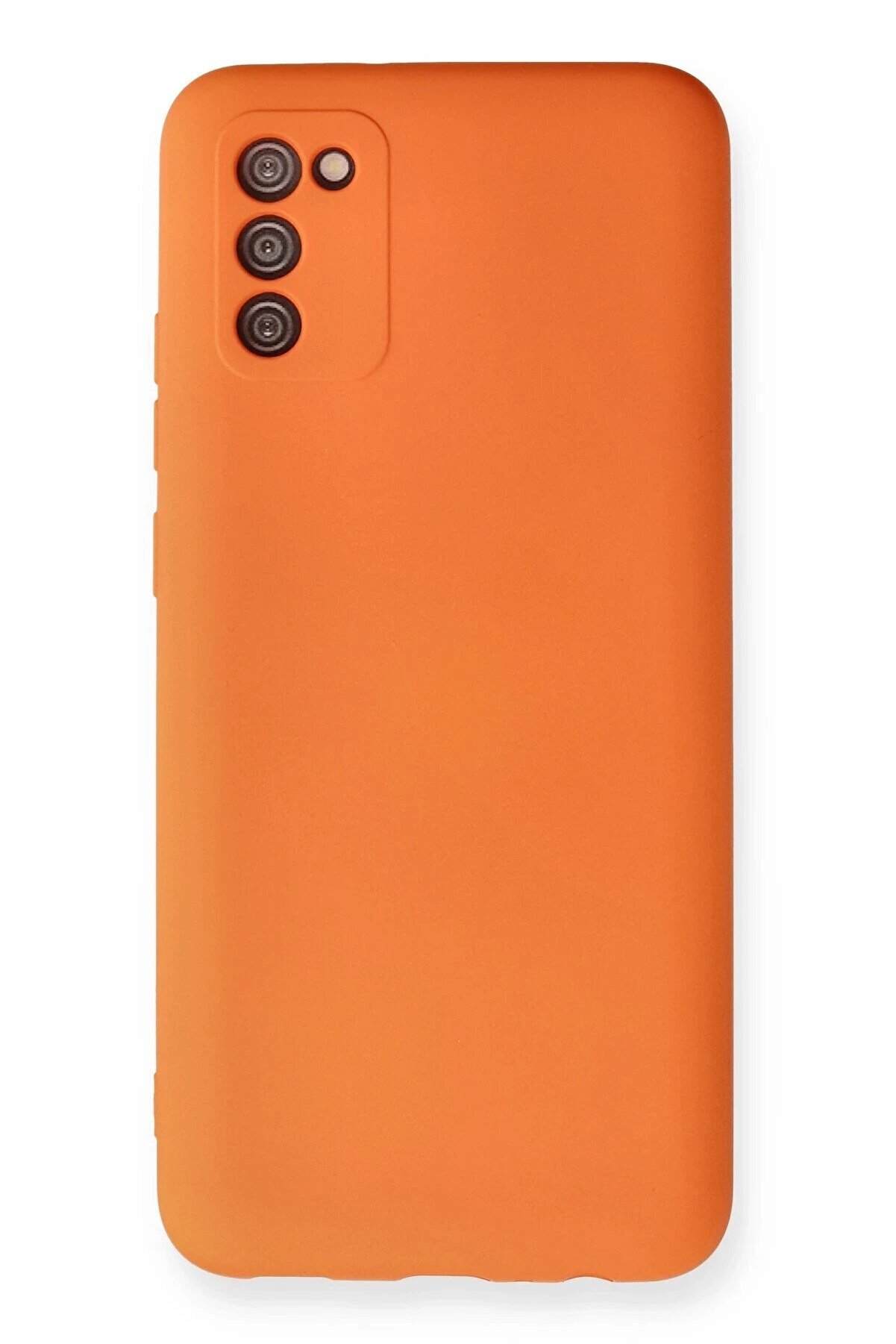CepteToptan Samsung Galaxy A03S Kılıf Nano içi Kadife Silikon - Turuncu - DROPX8284-9919