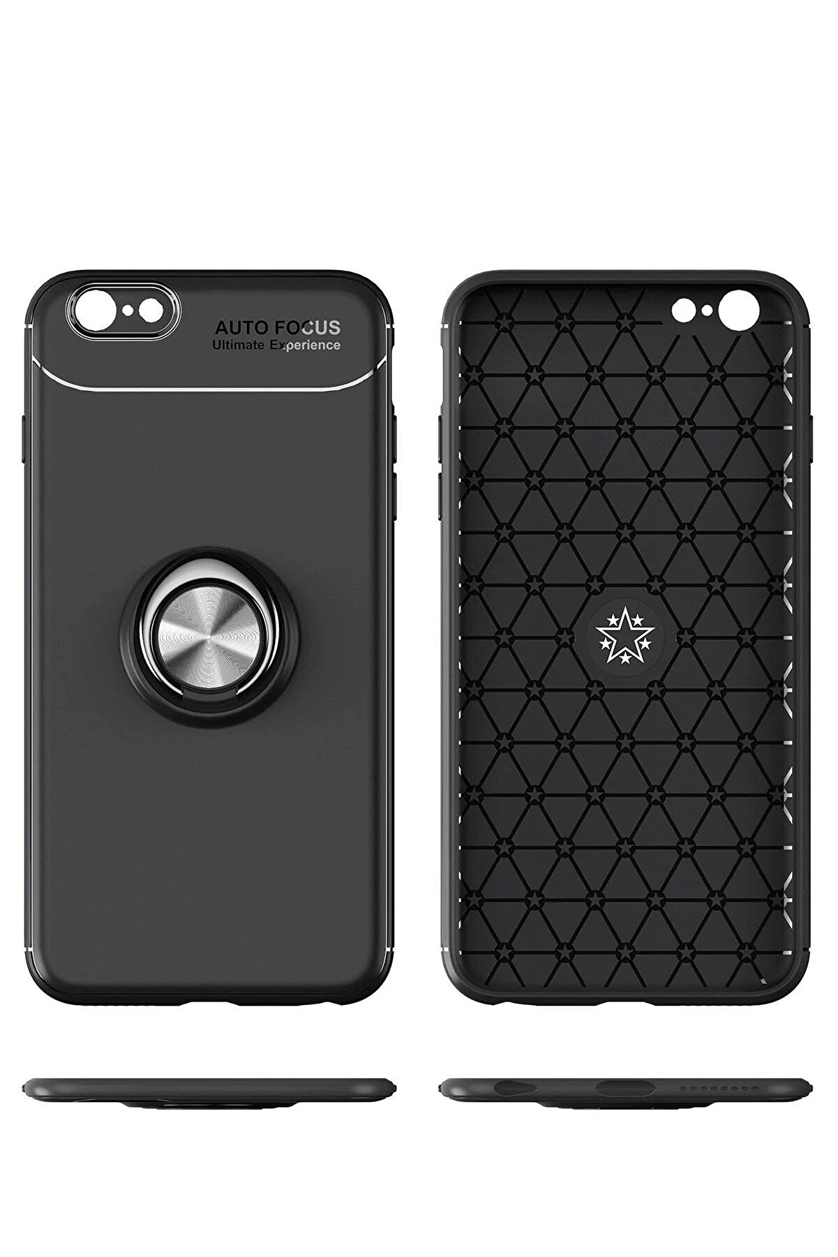 İphone 6 Kılıf Range Yüzüklü Si̇li̇kon - Kırmızı - Dropx3281-2277