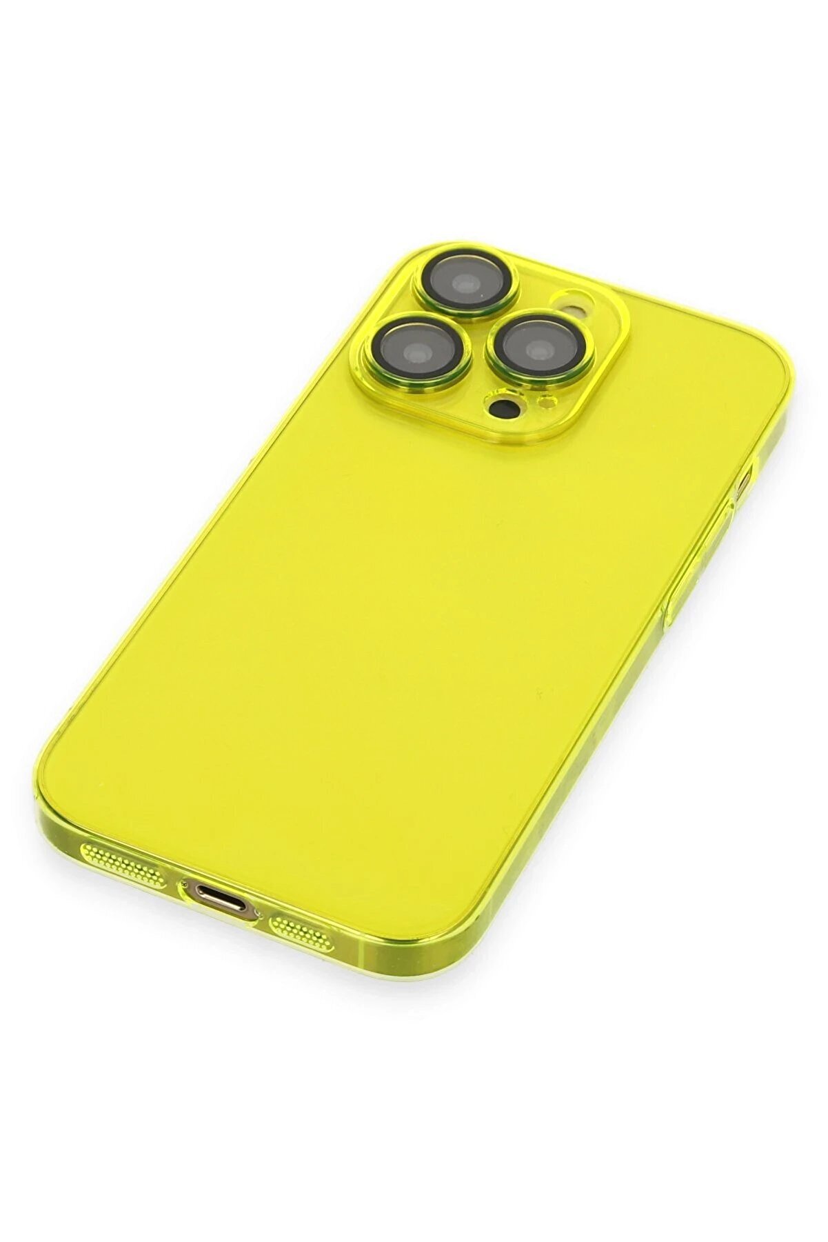 İphone 13 Pro Max Kılıf Armada Lensli̇ Kapak - Sarı - Dropx4814-3852