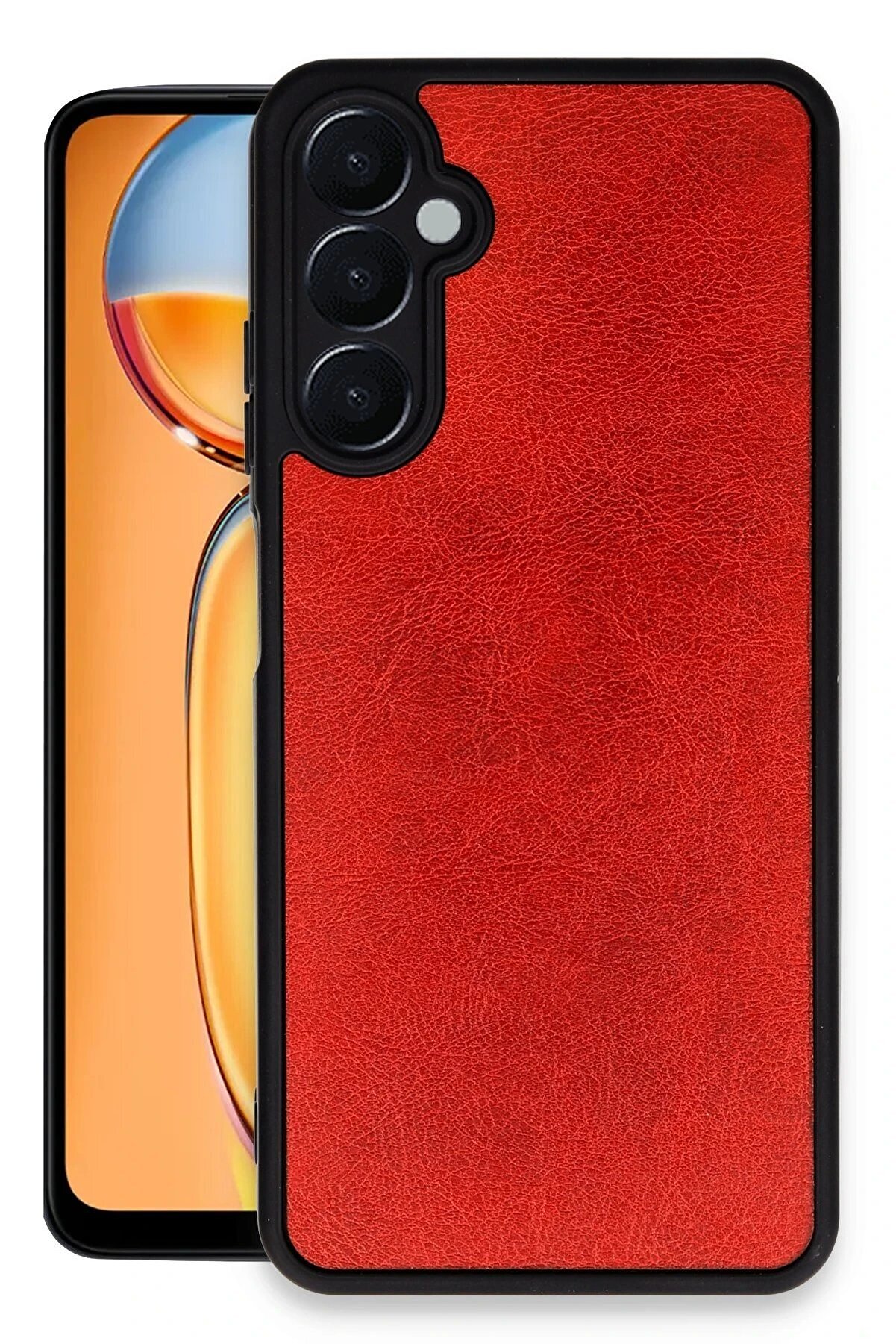 Samsung Galaxy A56 Kılıf Aras Deri̇ Kapak - Kırmızı - Dropx8960-7583