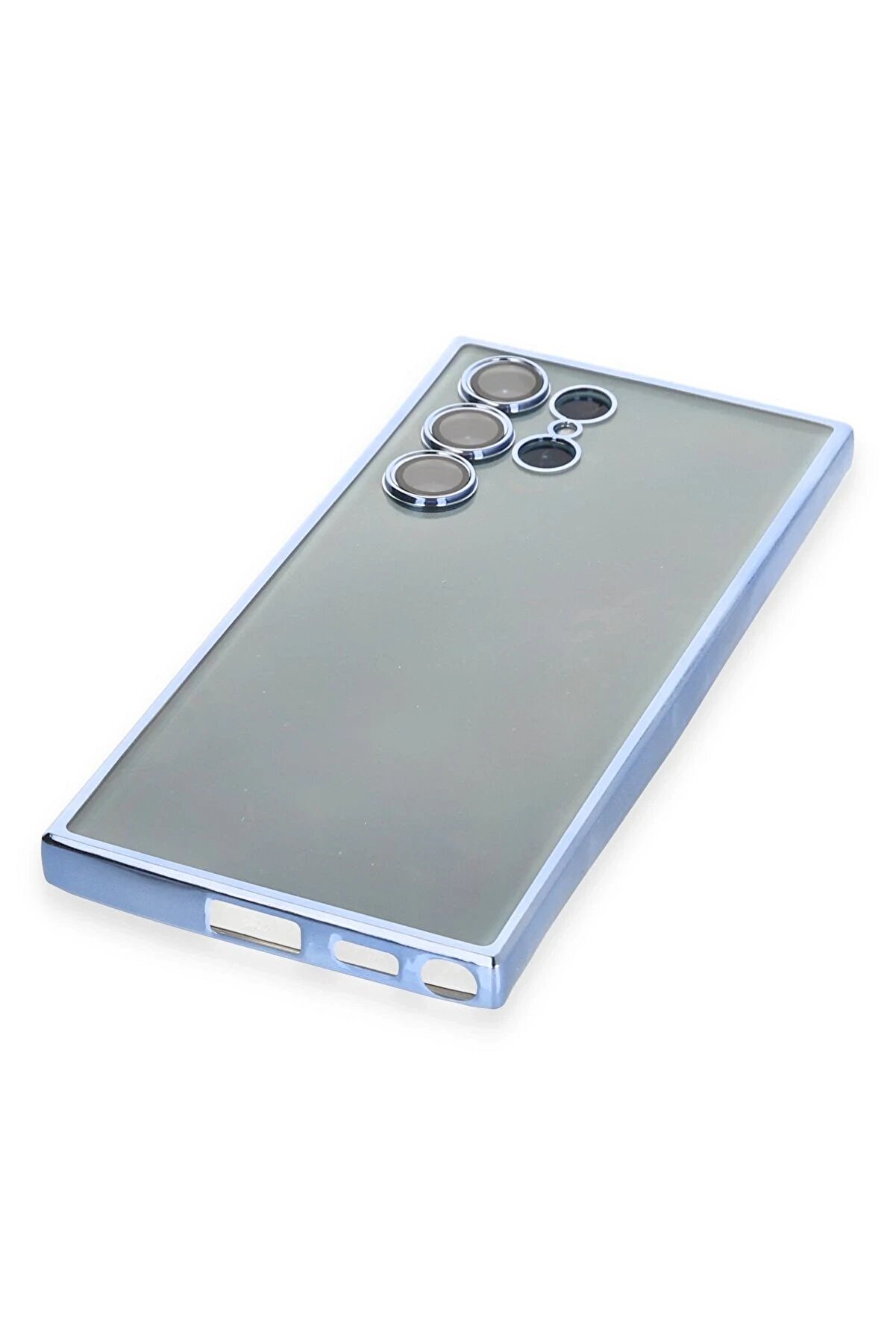 Samsung Galaxy S22 Ultra Kılıf Lensli̇ Si̇li̇kon - Açık Mavi̇ - Dropx1932-3158