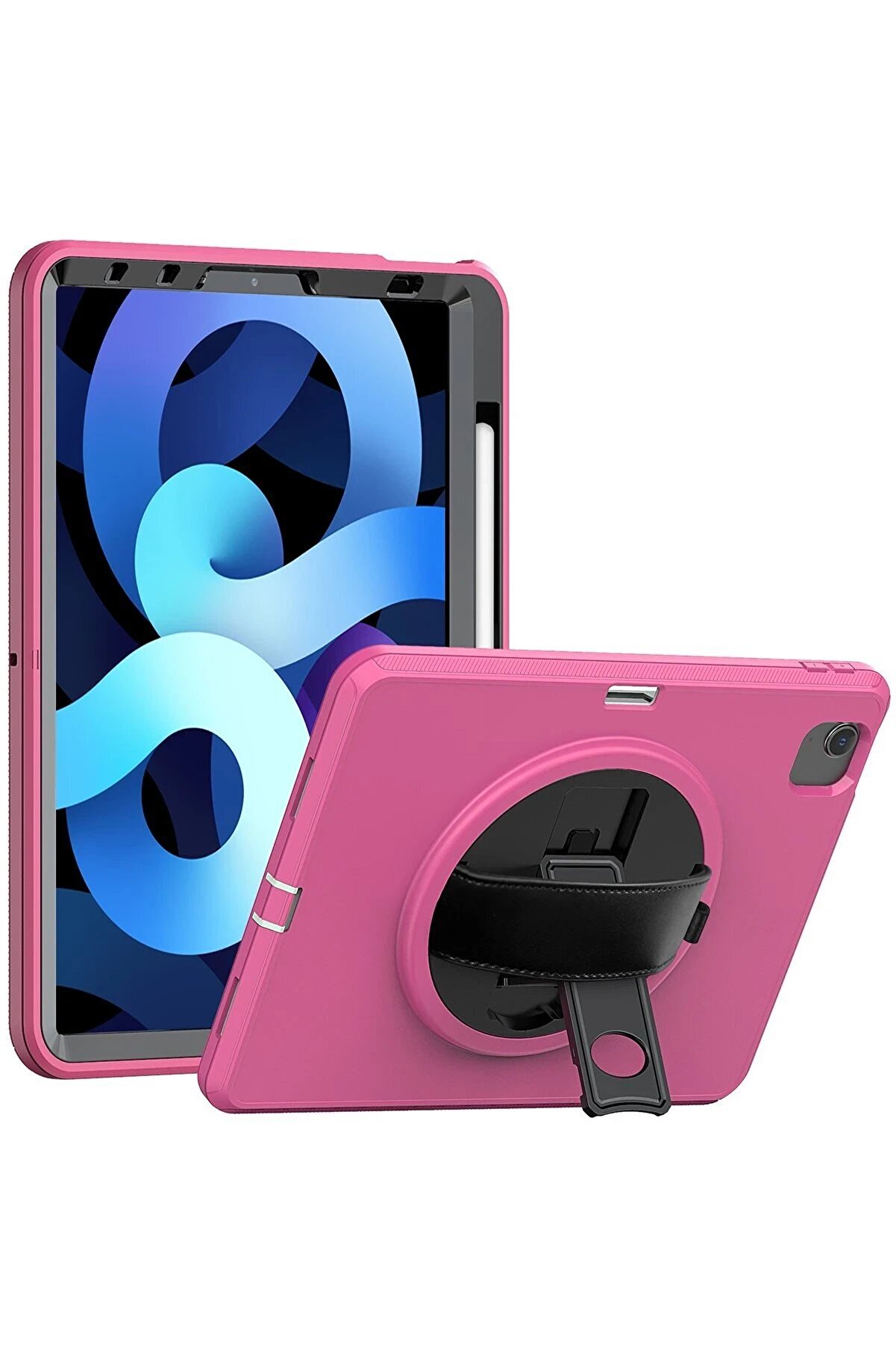 CepteToptan iPad 2022 10.9 (10.nesil) Kılıf Hand Strap Tablet Kılıfı - Pembe - DROPX8519-2684