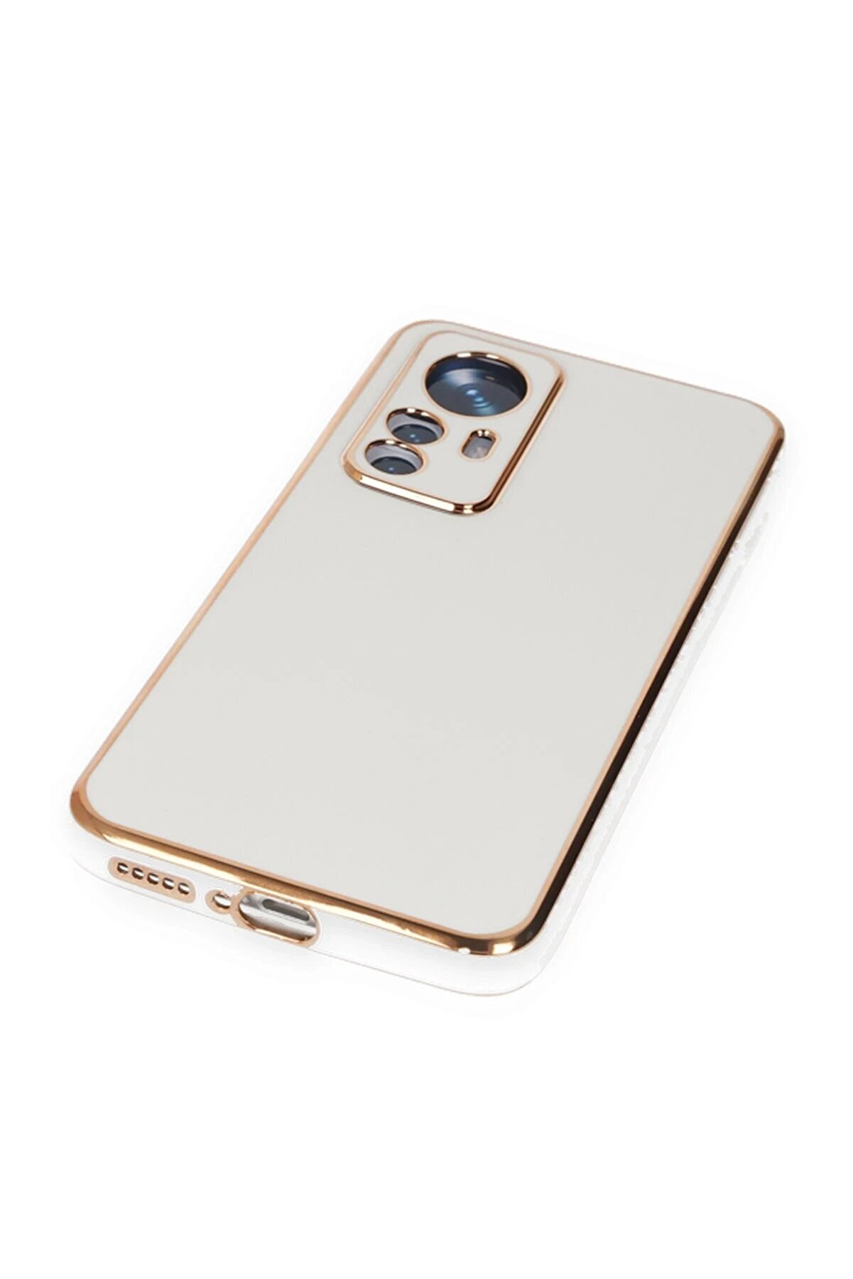 Xi̇aomi̇ Mi̇ 12T Pro Kılıf Volet Si̇li̇kon - Beyaz - Dropx5139-9322