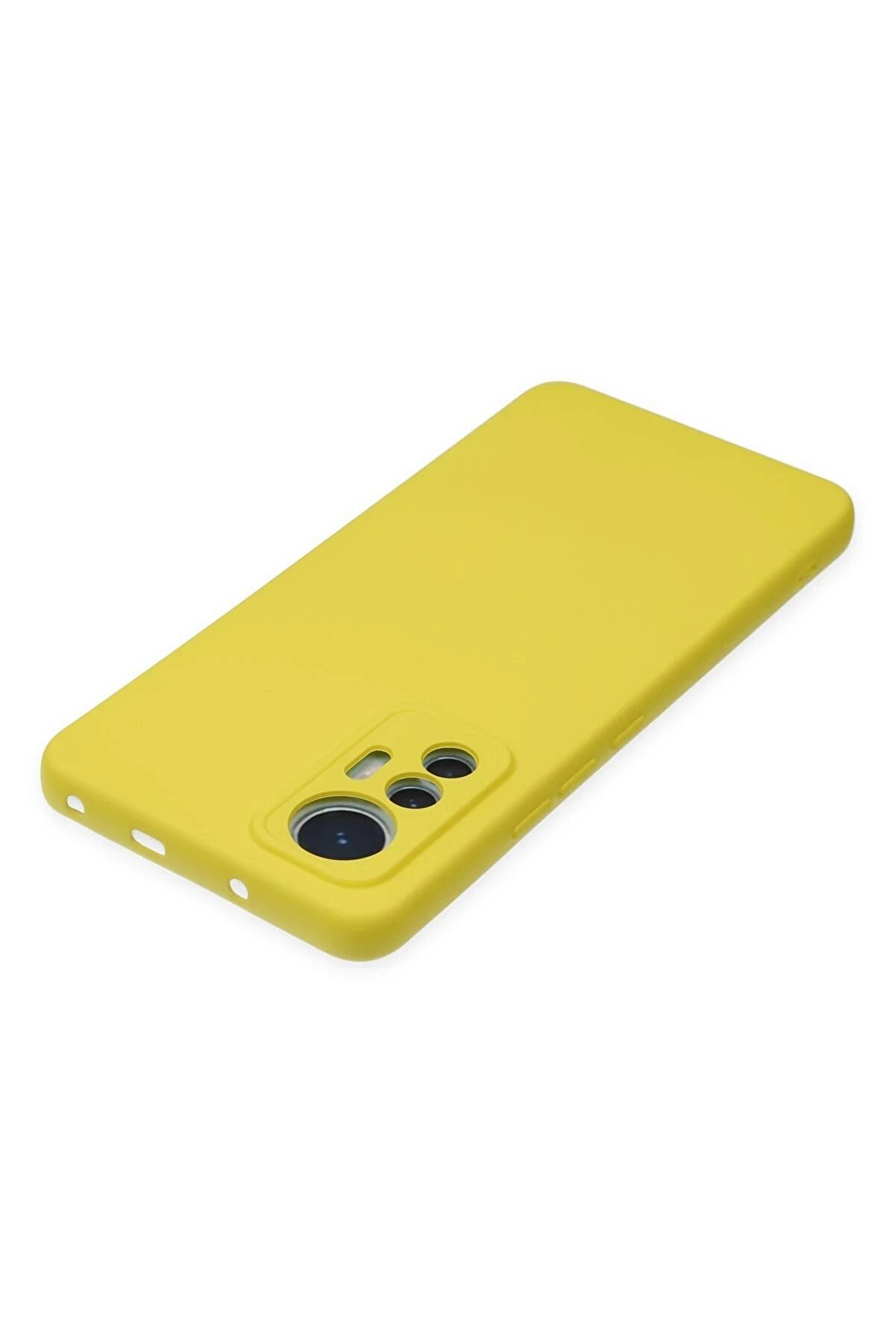 Xi̇aomi̇ Mi̇ 12 Li̇te Kılıf Nano İçi̇ Kadi̇fe Si̇li̇kon - Sarı - Dropx9559-8055