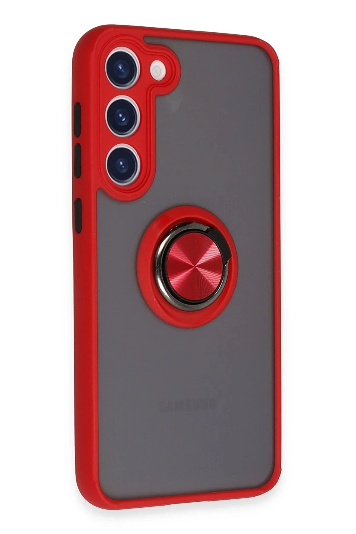 Samsung Galaxy S23 Plus Kılıf Montreal Y&uuml;z&uuml;kl&uuml; Si̇li̇kon Kapak - Kırmızı - Dropx5773-6907