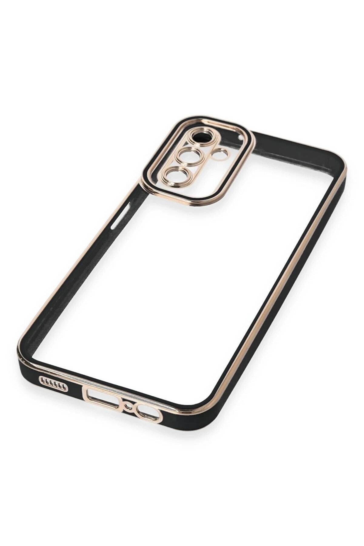 Samsung Galaxy A14 4G Kılıf Li̇va Lens Si̇li̇kon - Si̇yah - Dropx7403-4580