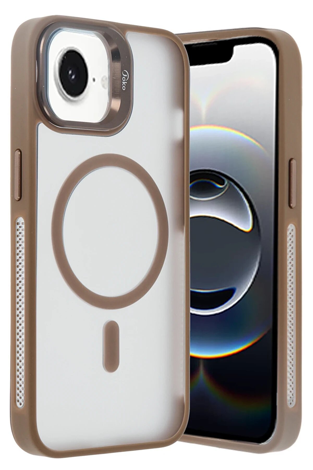 İphone 16E Flet Lens Magsafe Kapak - Gold - Dropx6770-8291