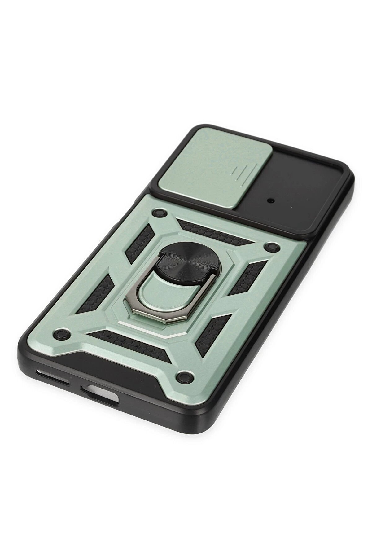 Xi̇aomi̇ Poco X4 Pro 5G Kılıf Pars Lens Yüzüklü Si̇li̇kon - Yeşi̇l - Dropx7773-2815